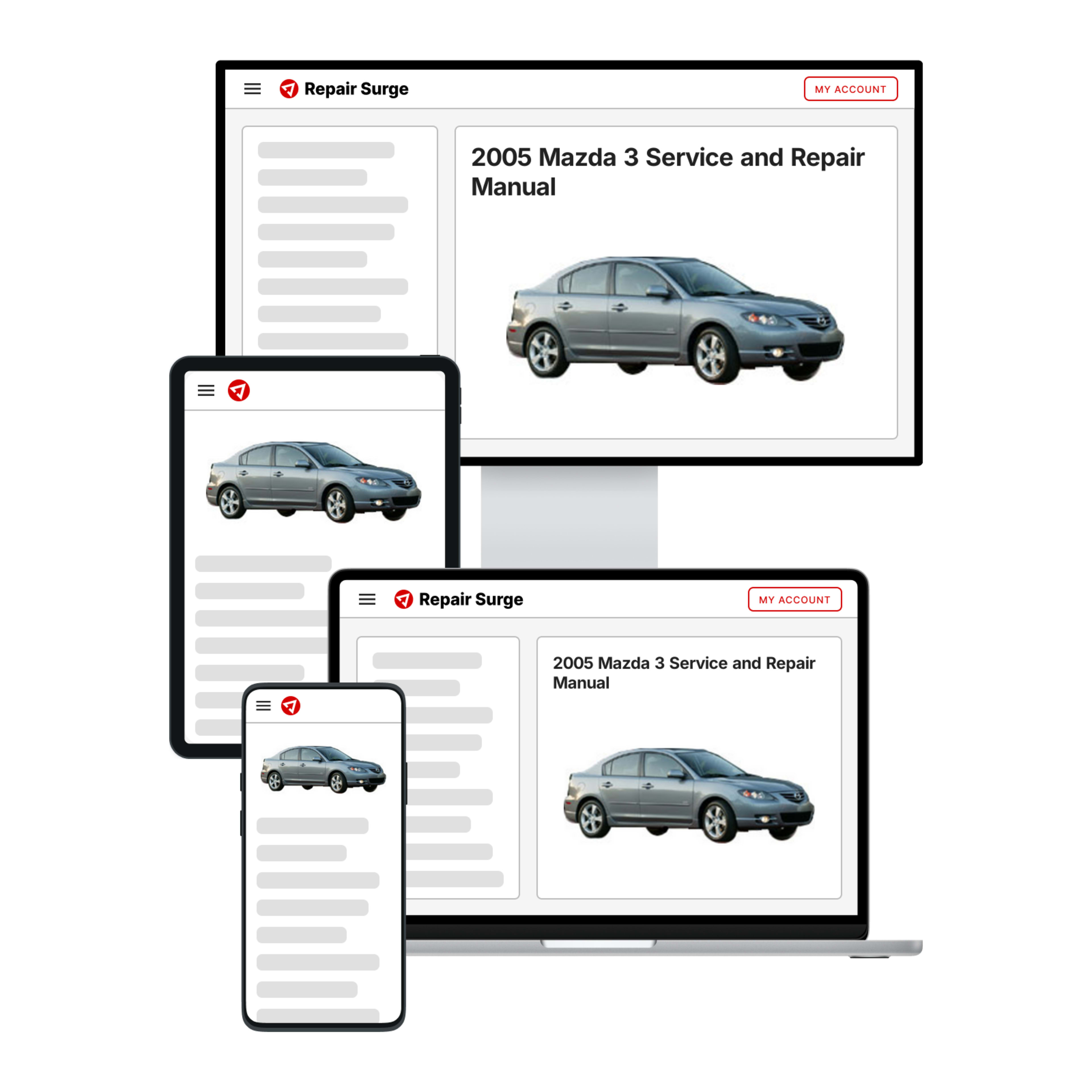 2005 Mazda 3 service and repair manual hero image