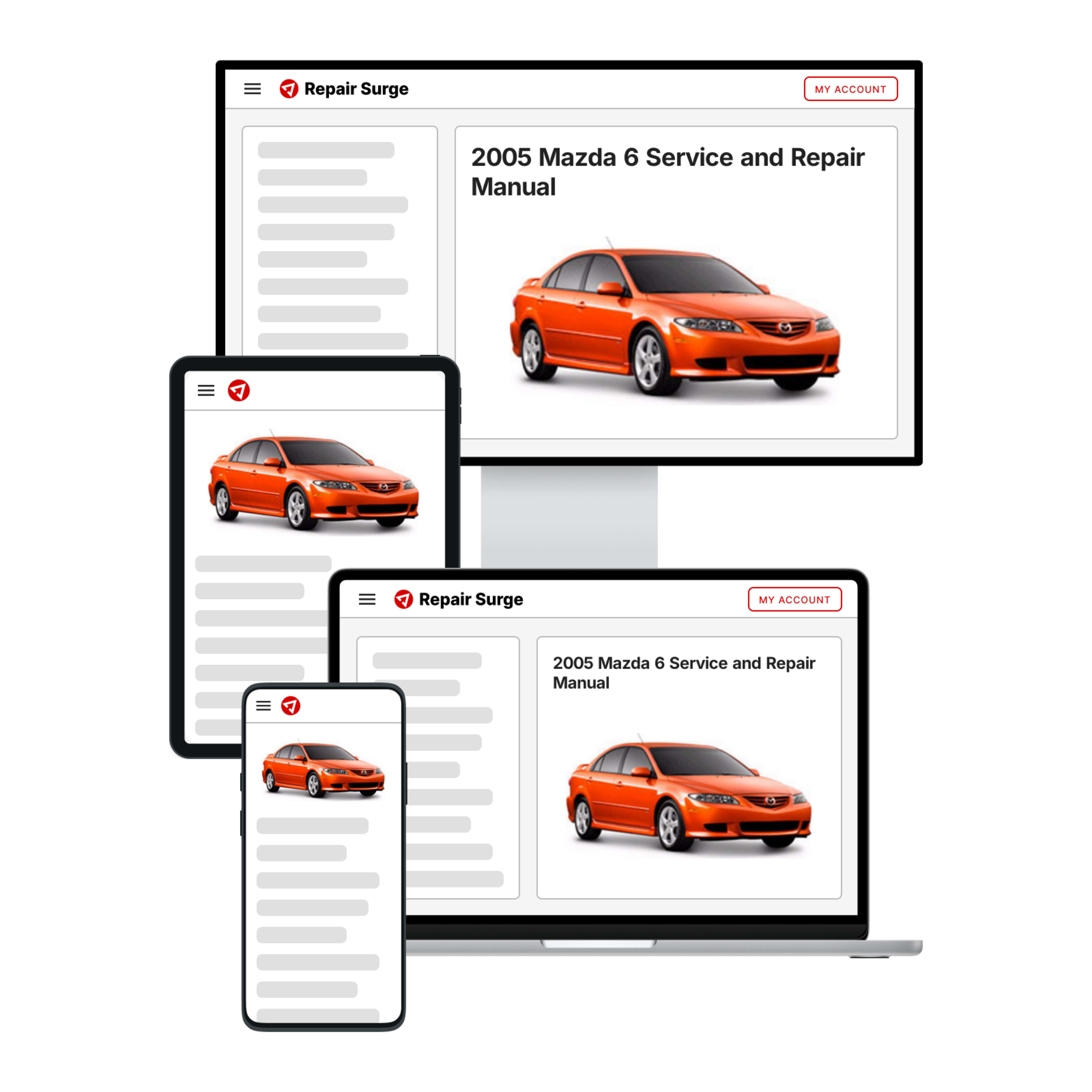 2005 Mazda 6 service and repair manual hero image
