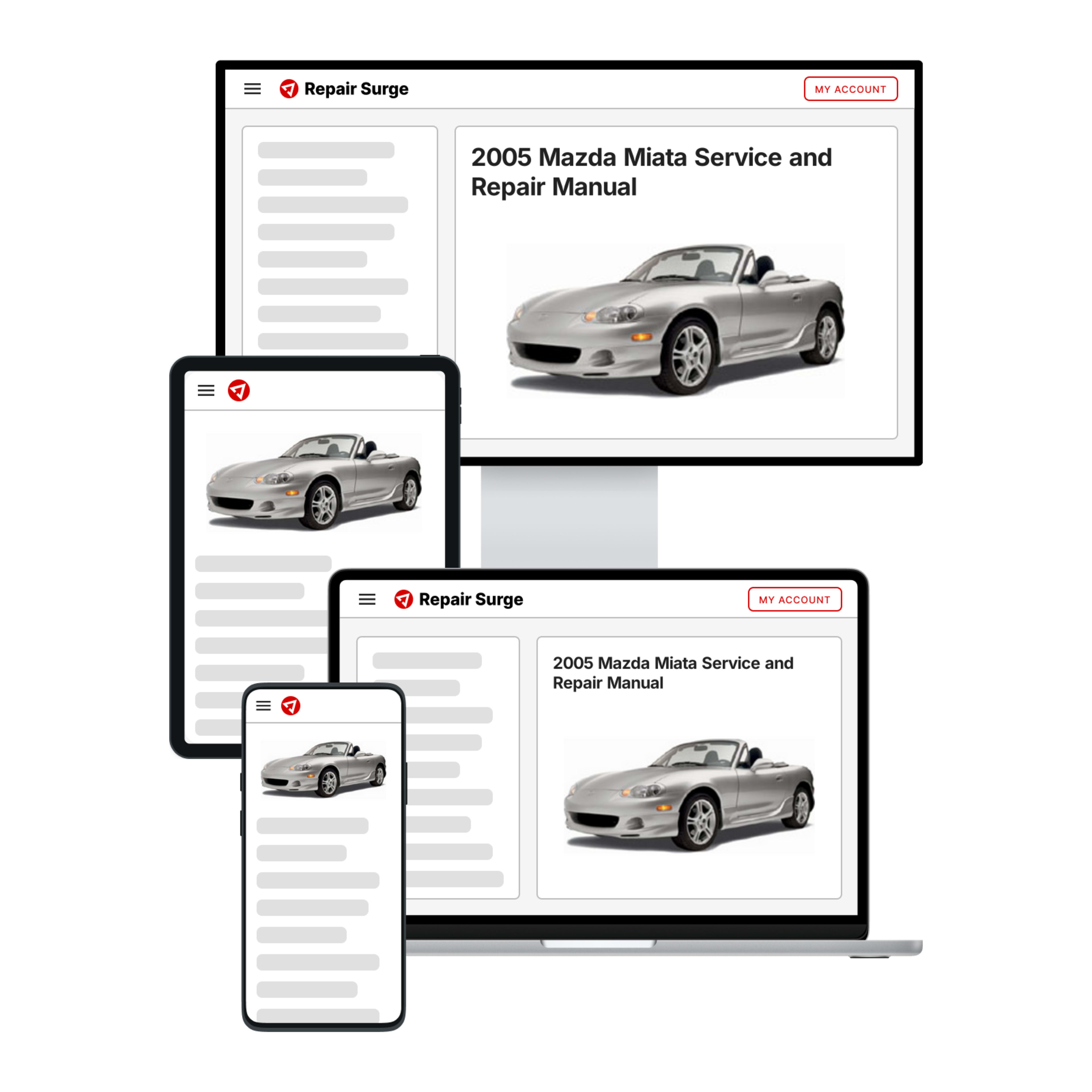 2005 Mazda Miata service and repair manual hero image