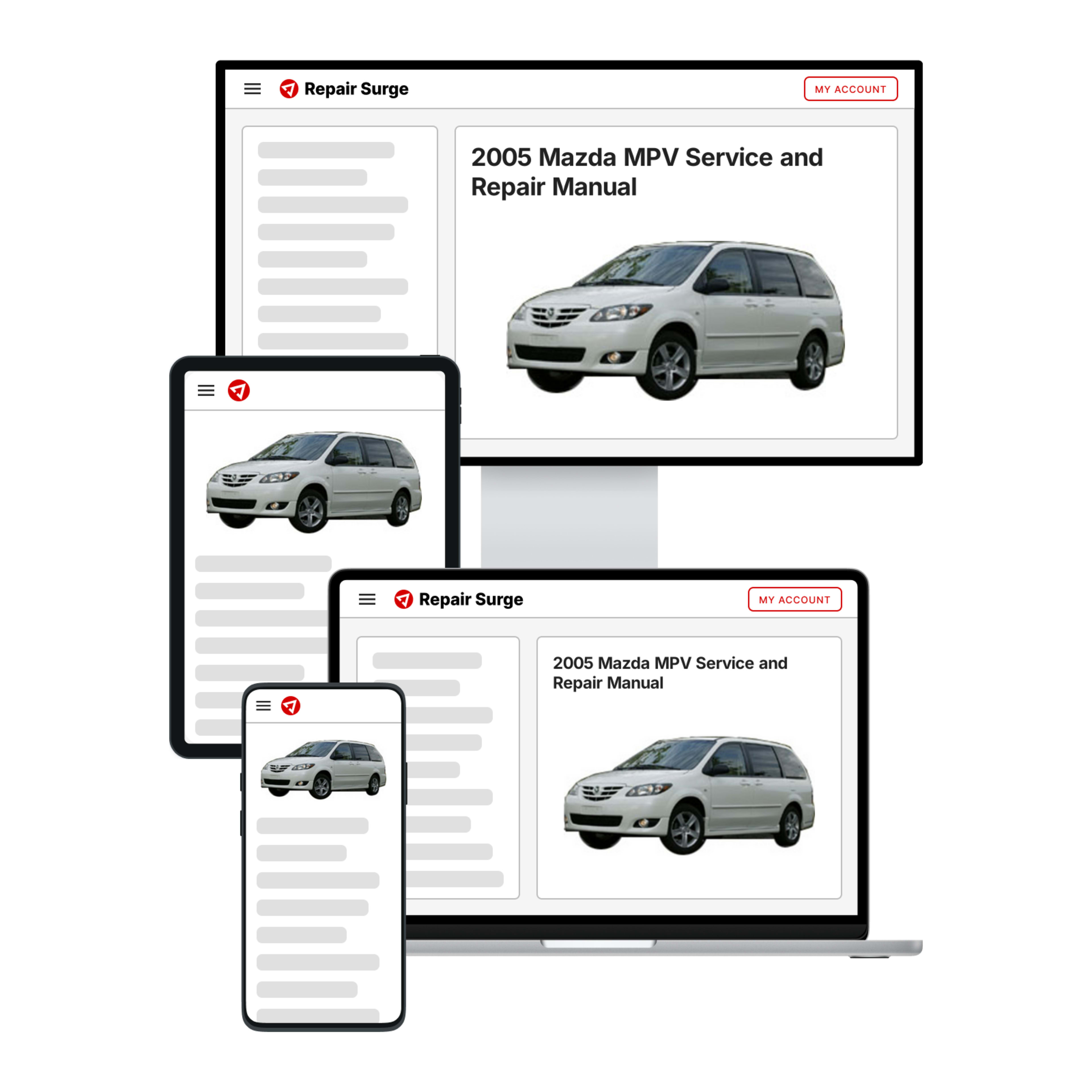 2005 Mazda MPV service and repair manual hero image