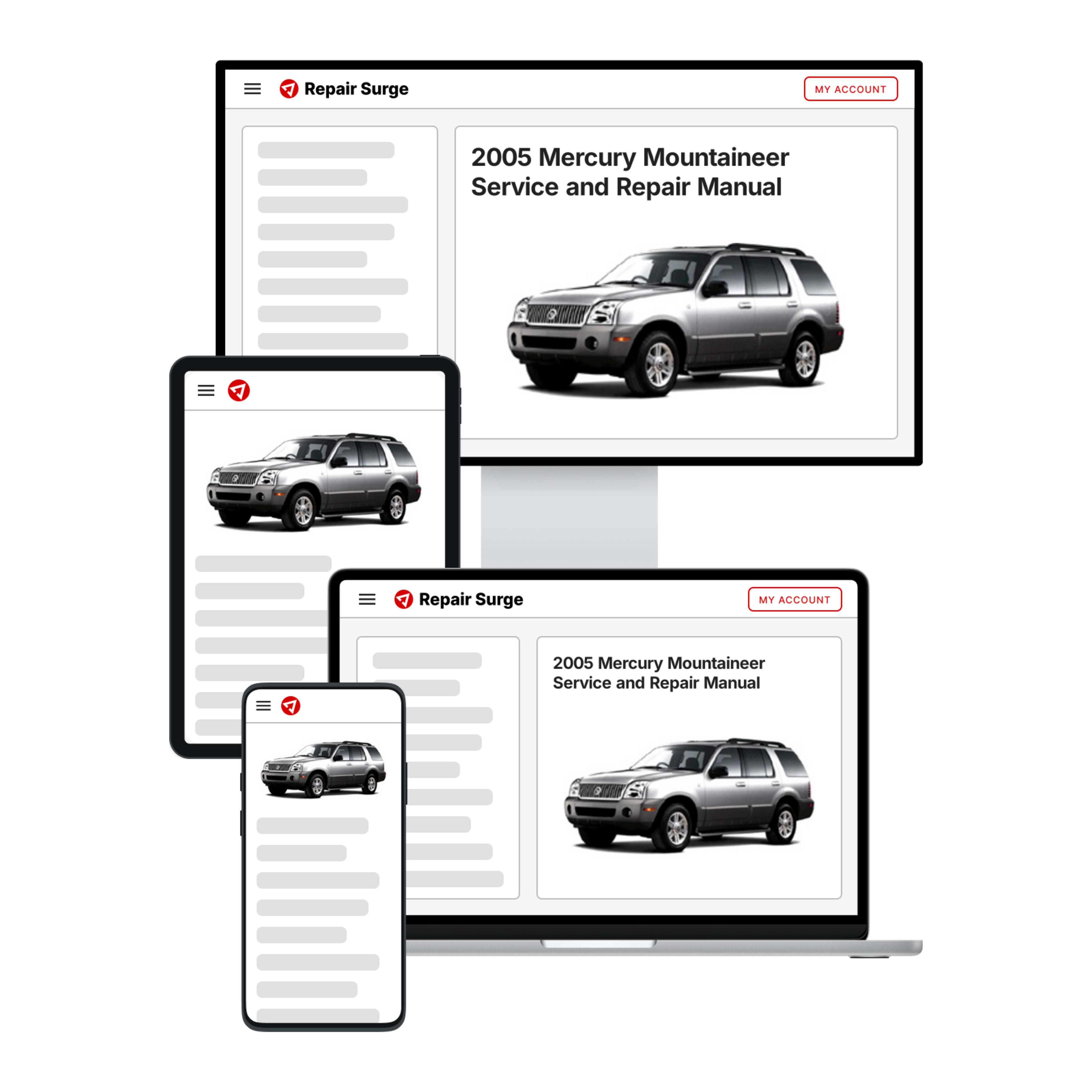 2005 Mercury Mountaineer service and repair manual hero image