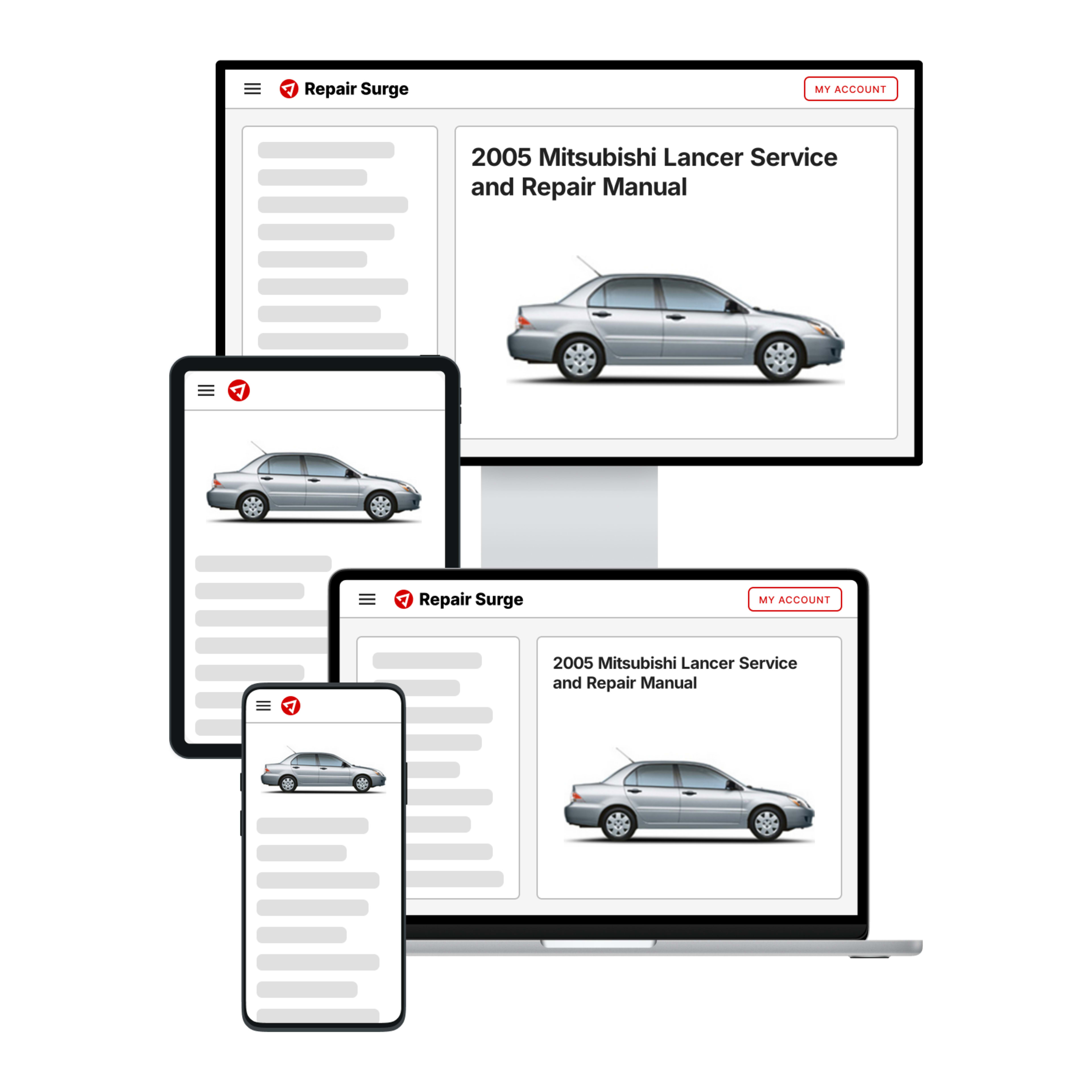 2005 Mitsubishi Lancer service and repair manual hero image