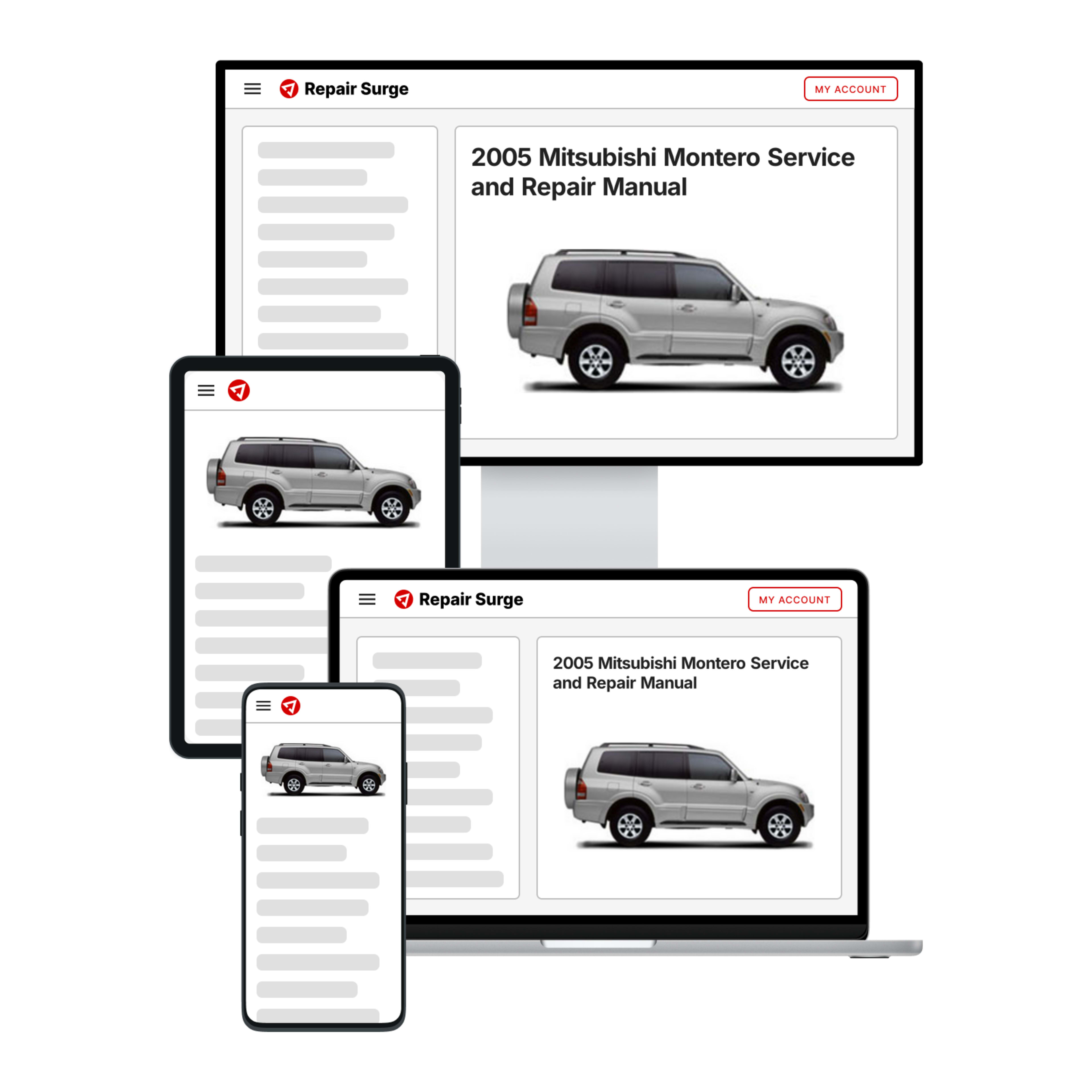 2005 Mitsubishi Montero service and repair manual hero image
