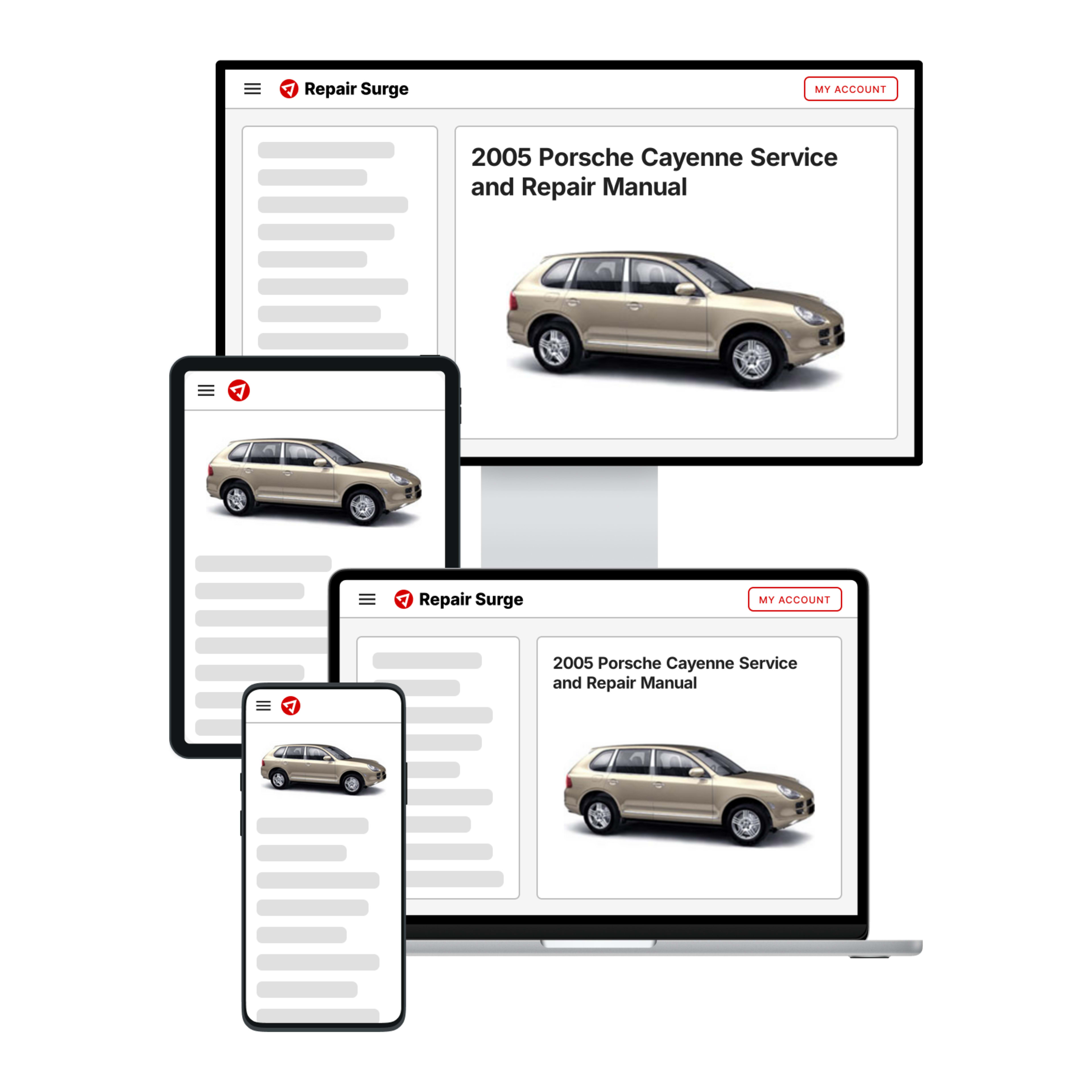 2005 Porsche Cayenne service and repair manual hero image