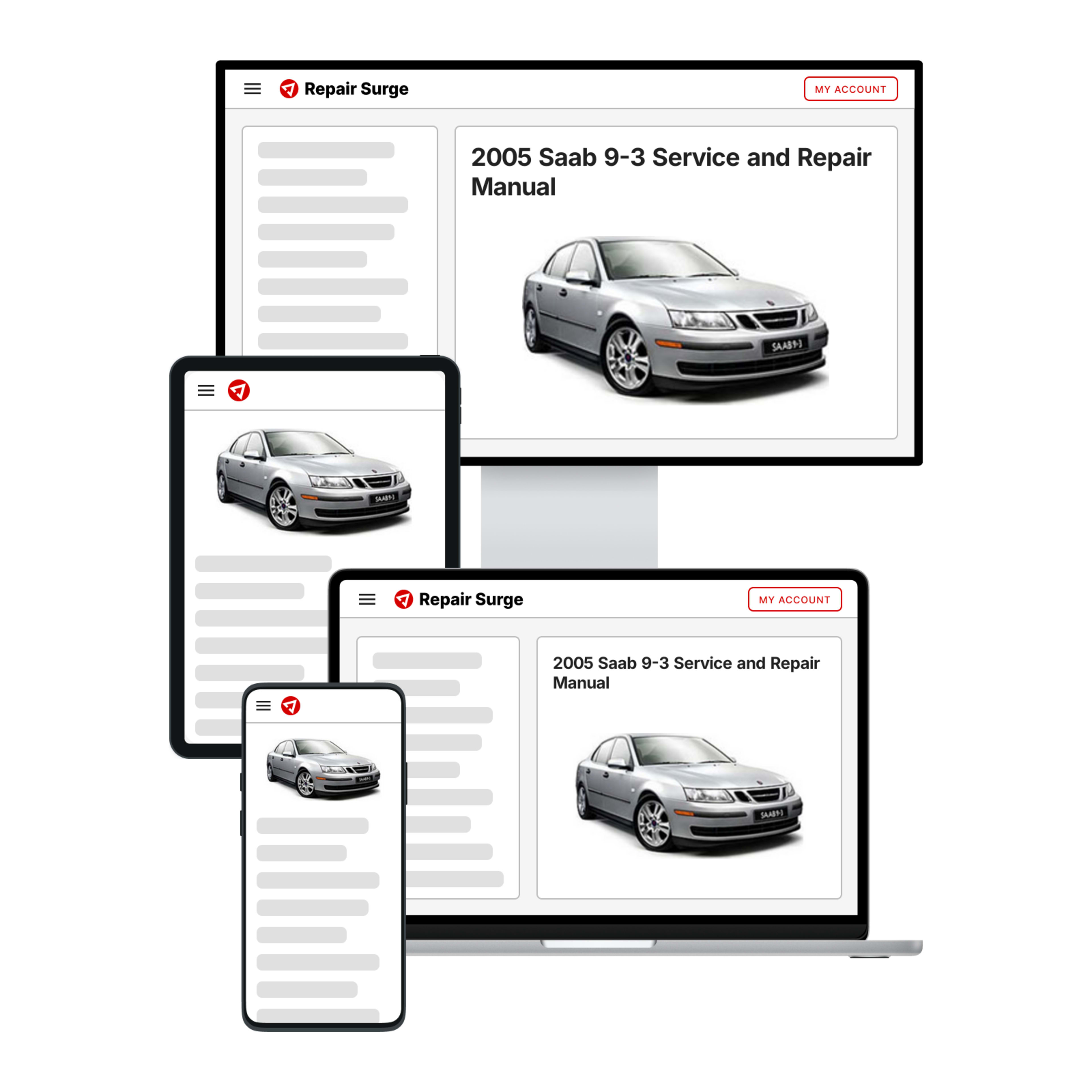 2005 Saab 9-3 service and repair manual hero image