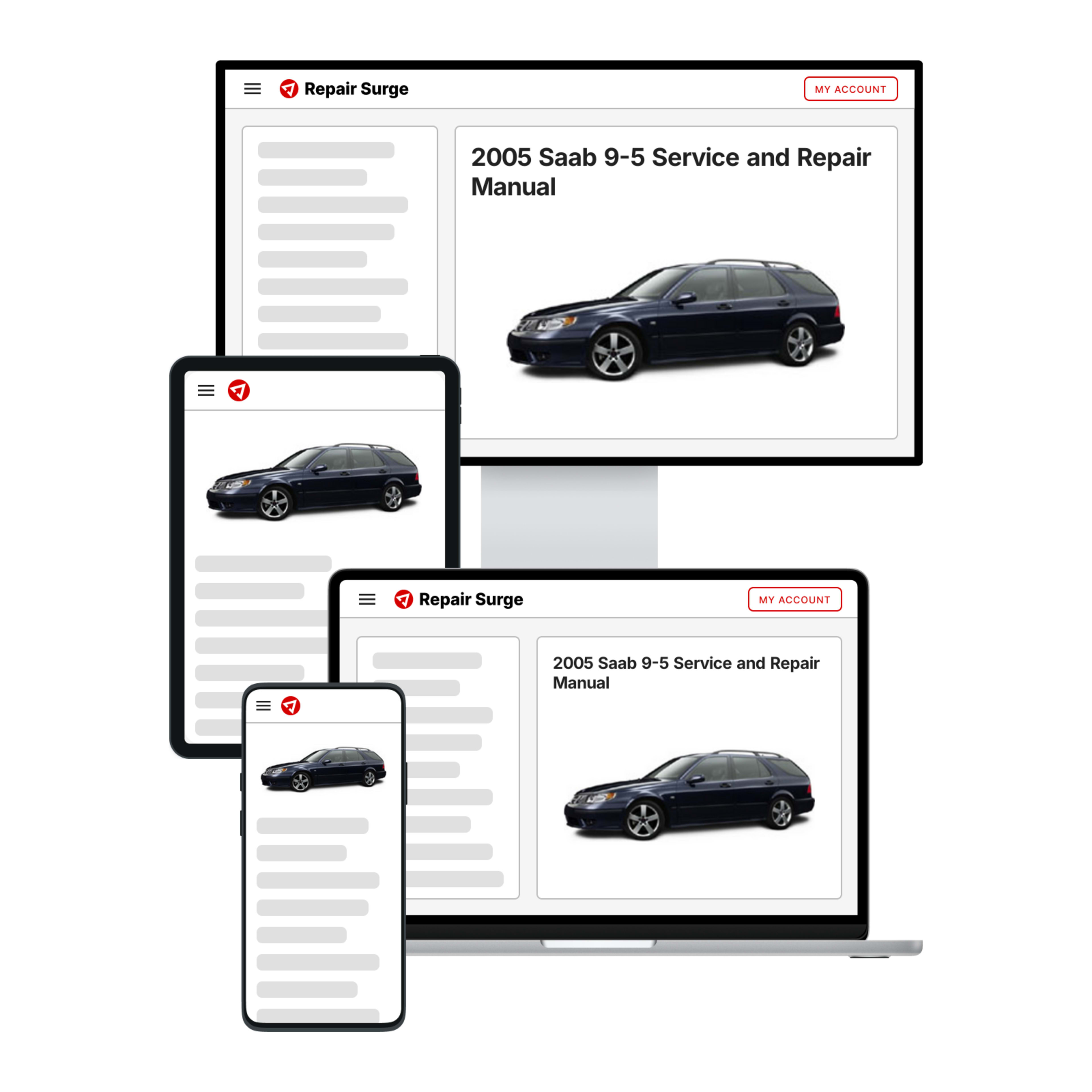 2005 Saab 9-5 service and repair manual hero image
