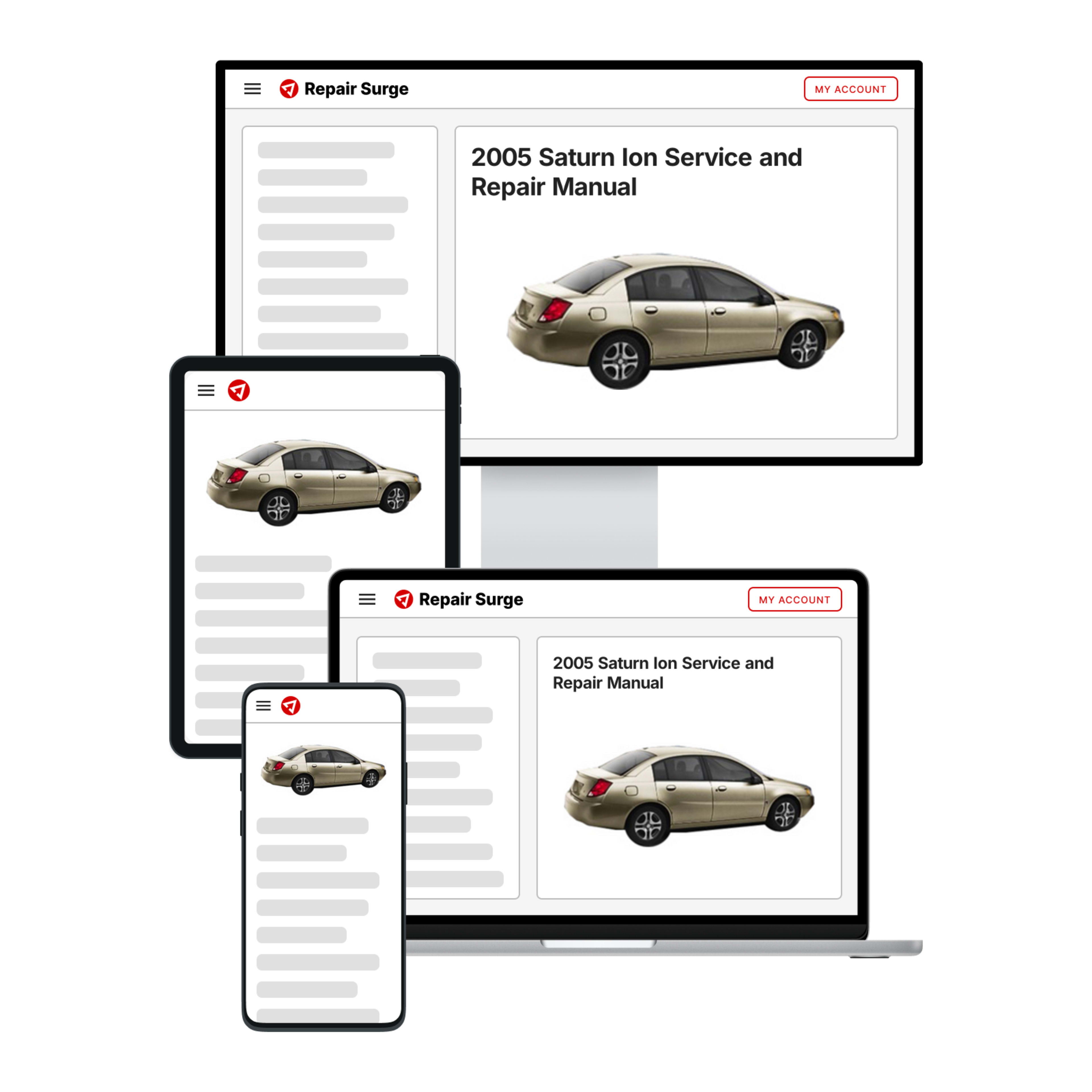 2005 Saturn Ion service and repair manual hero image