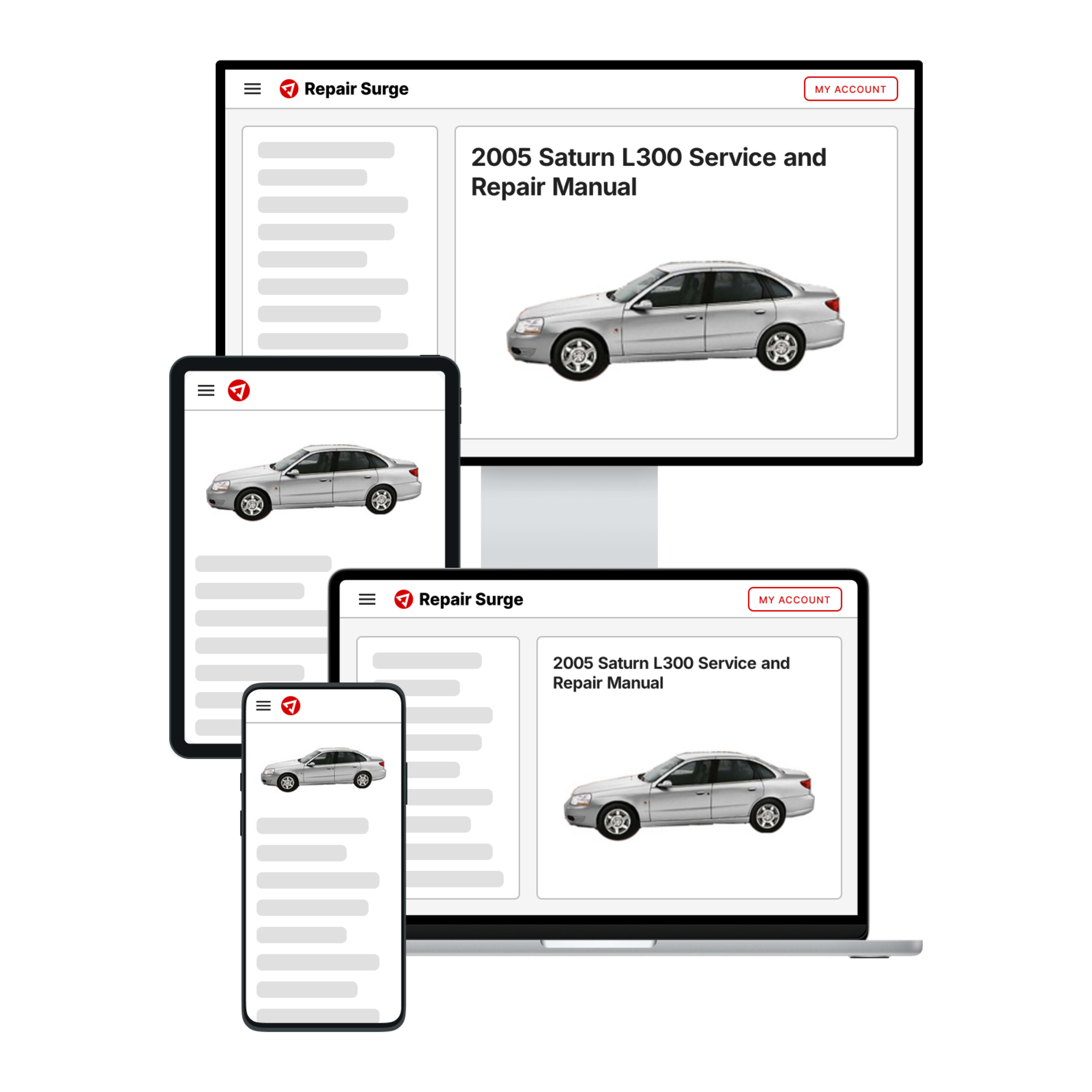 2005 Saturn L300 service and repair manual hero image