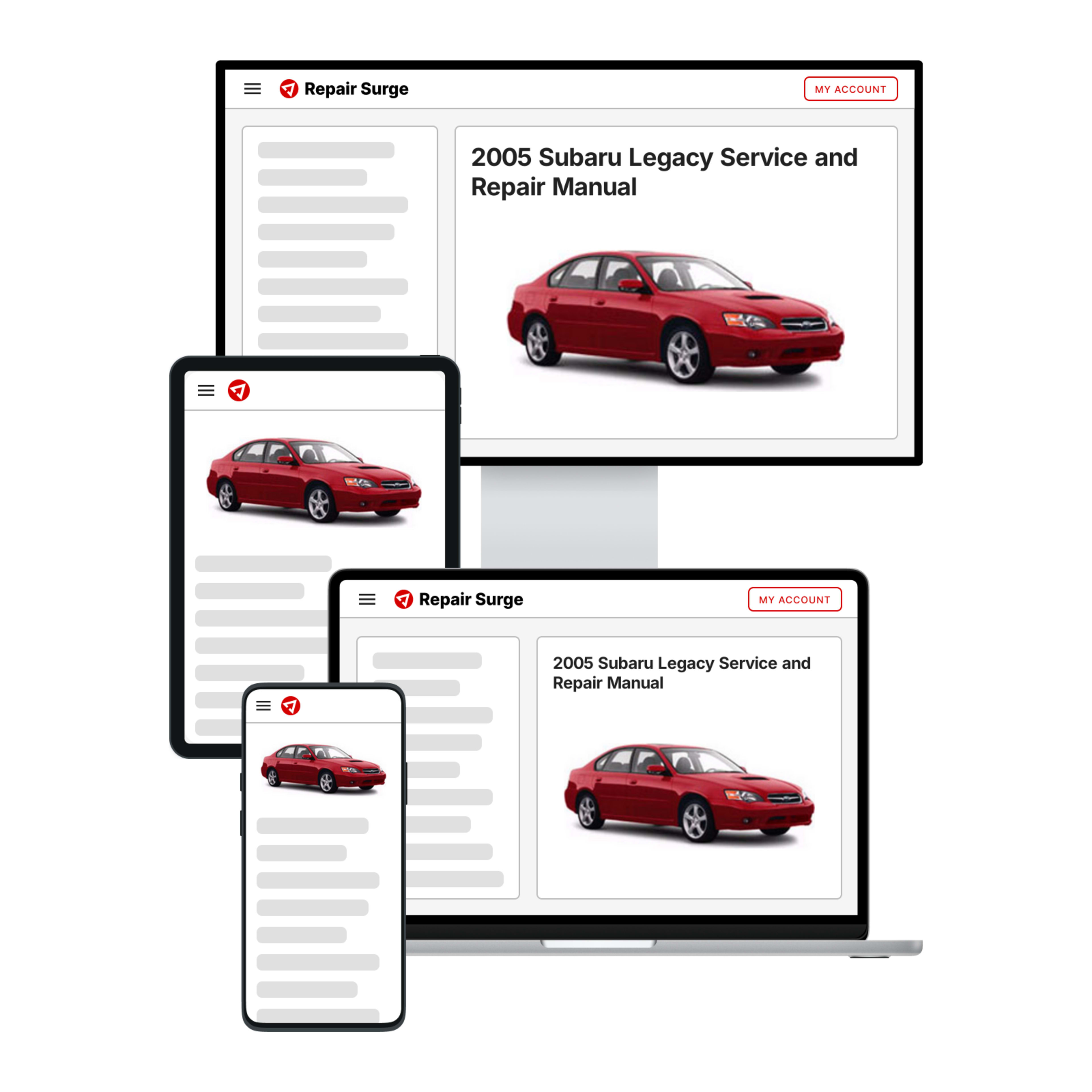 2005 Subaru Legacy service and repair manual hero image