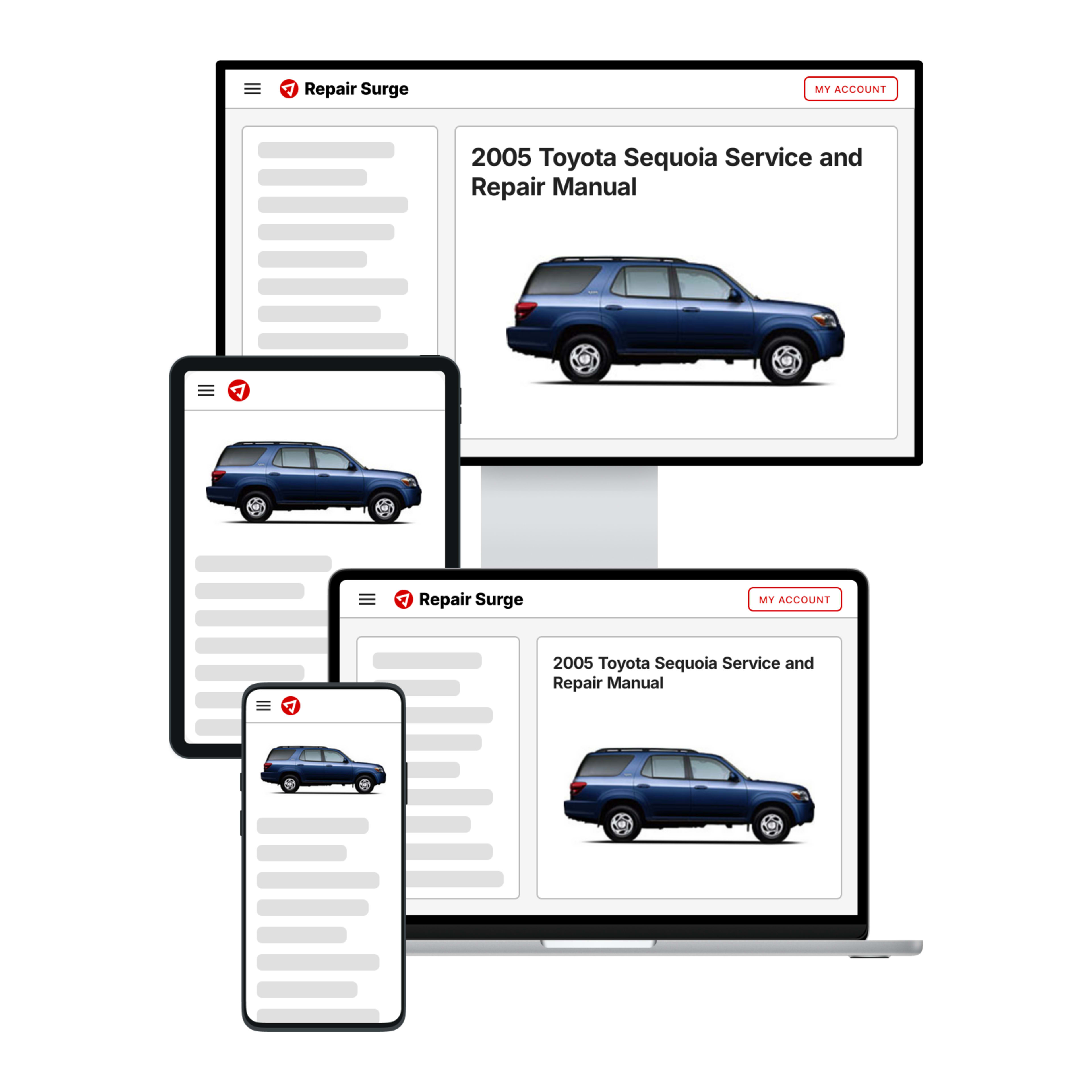 2005 Toyota Sequoia service and repair manual hero image