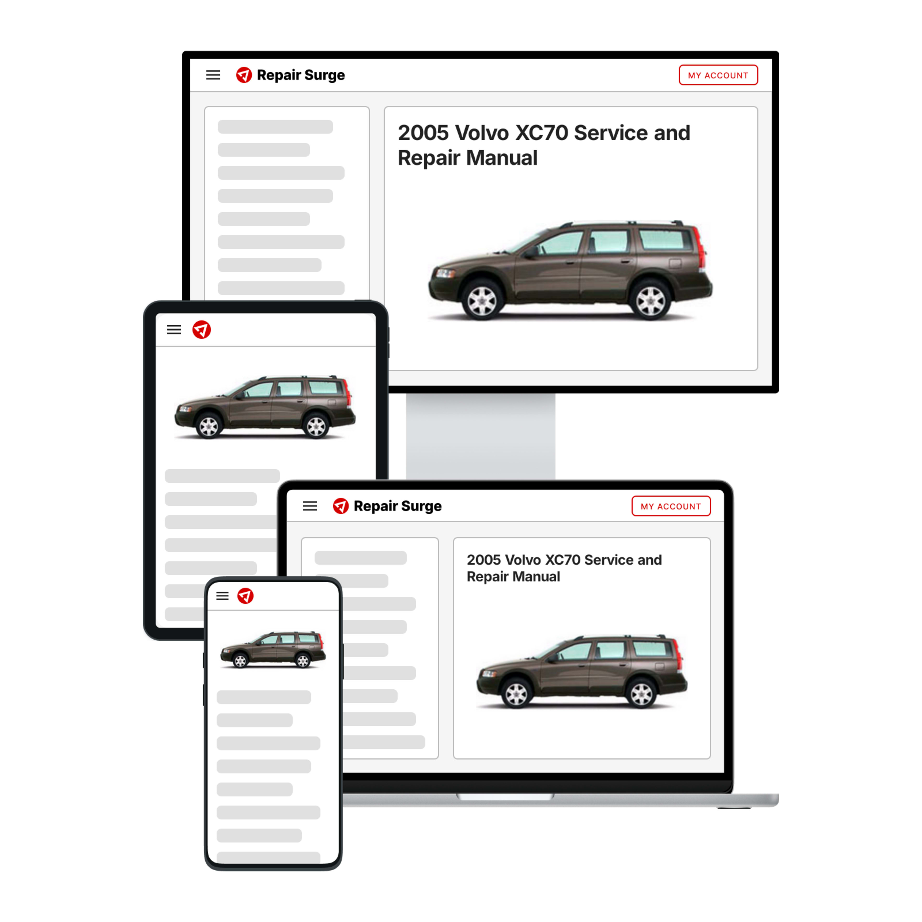2005 Volvo XC70 service and repair manual hero image