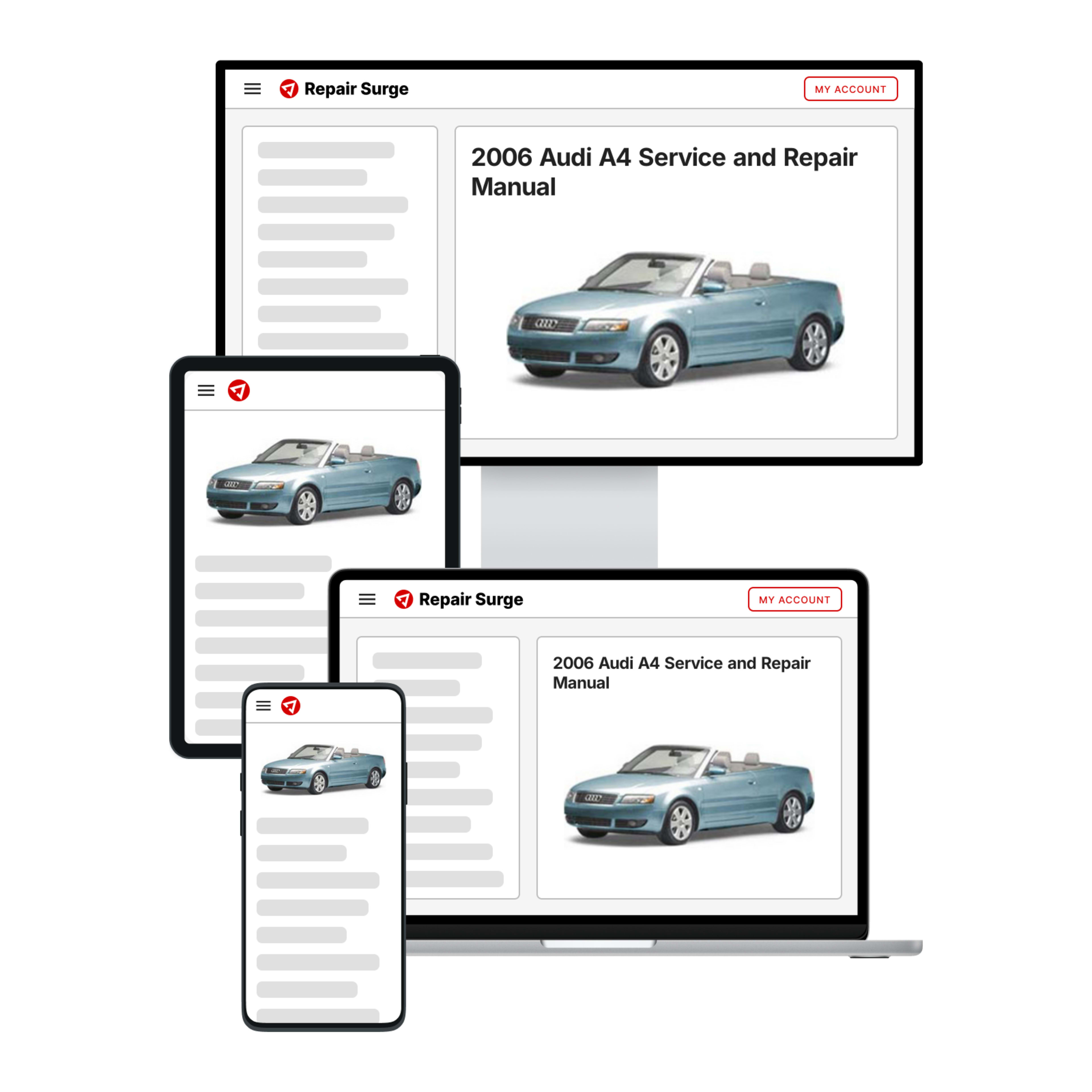 2006 Audi A4 service and repair manual hero image