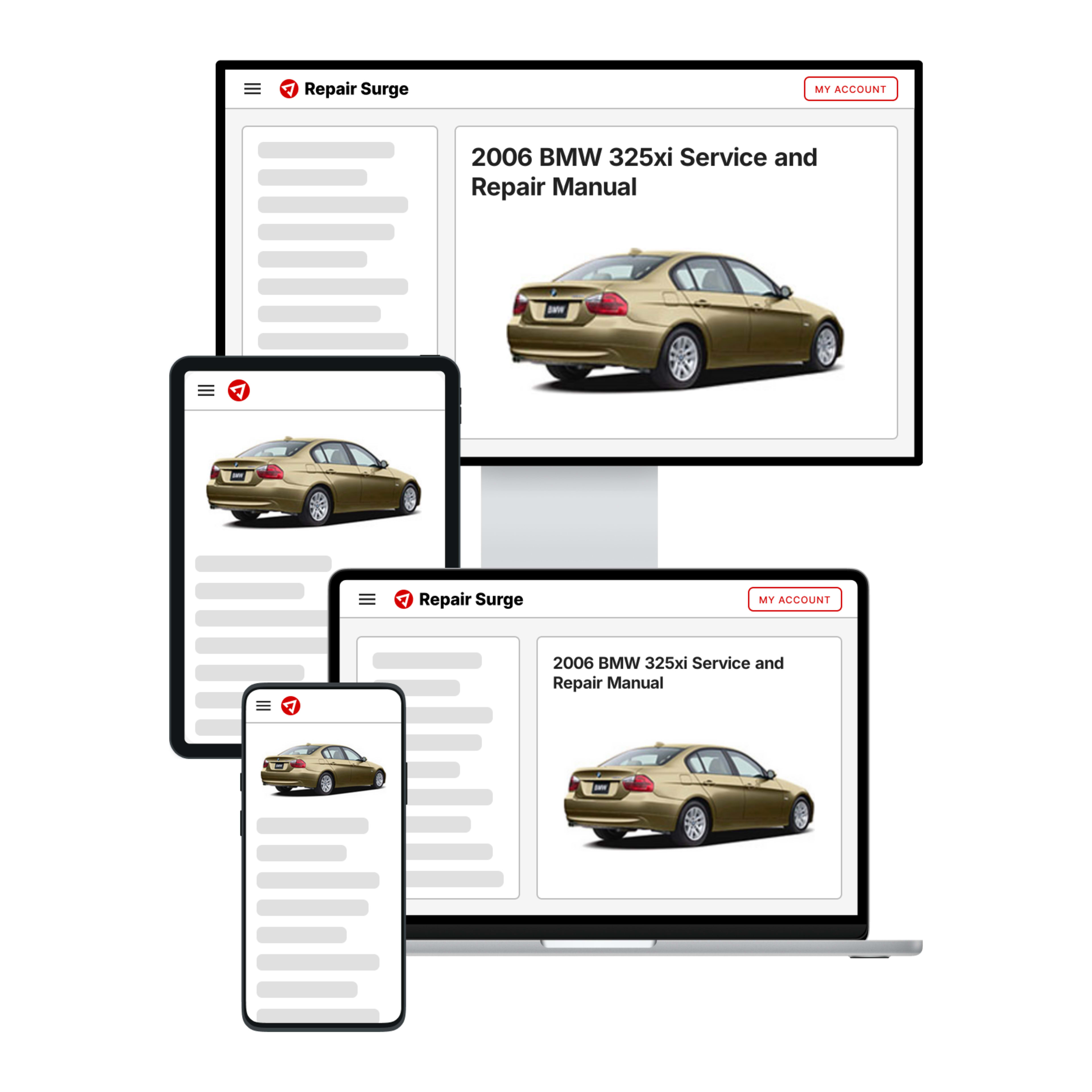 2006 BMW 325xi service and repair manual hero image