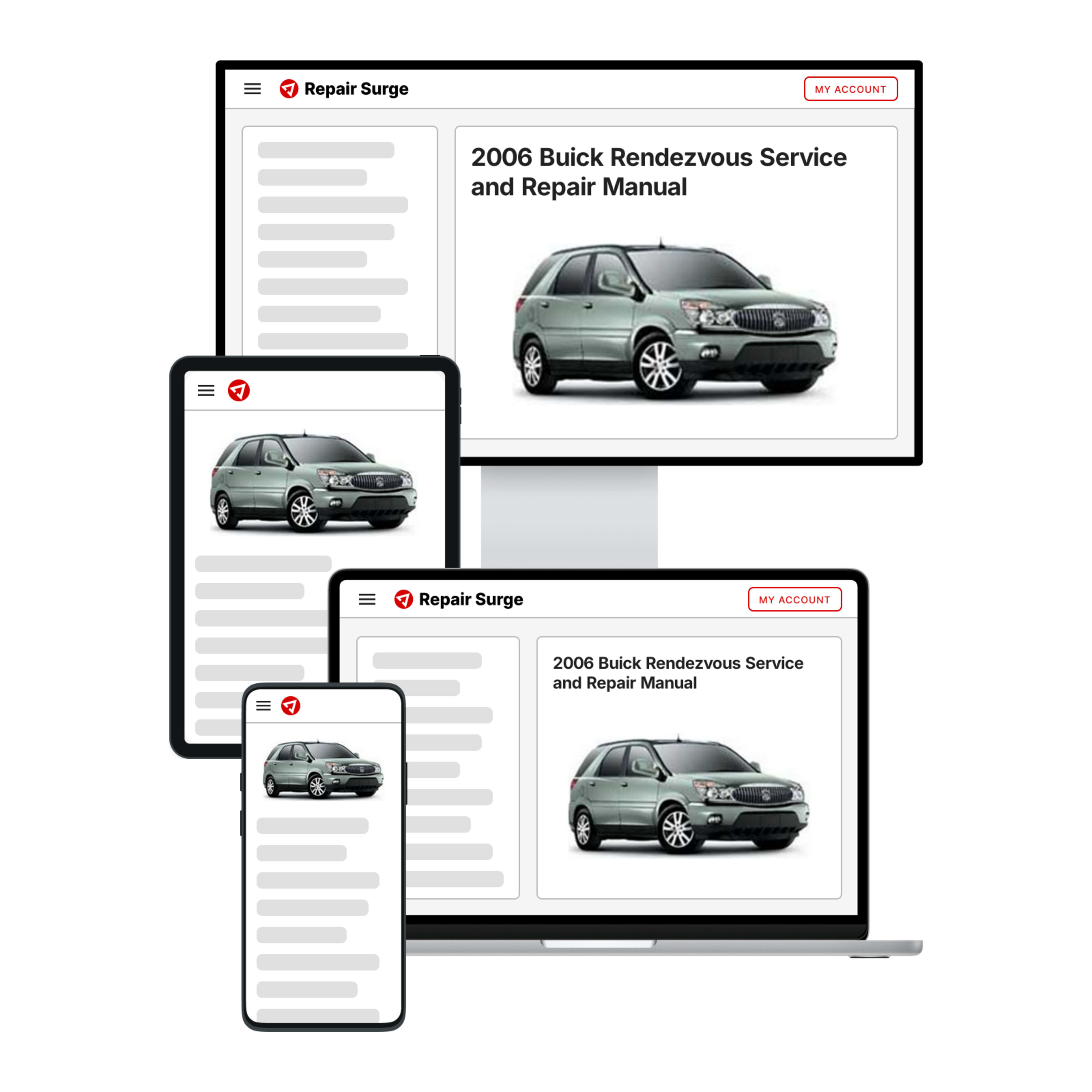 2006 Buick Rendezvous service and repair manual hero image