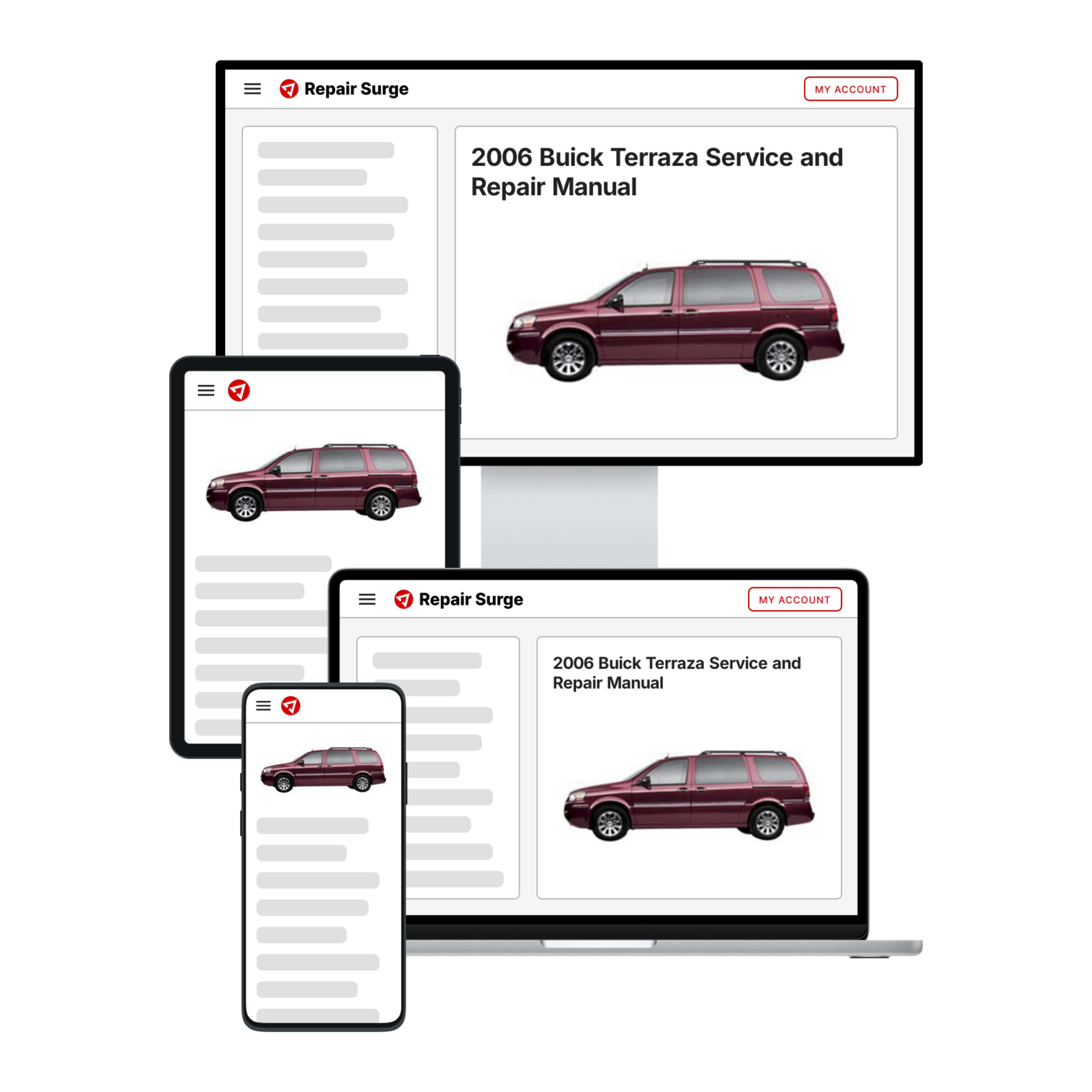 2006 Buick Terraza service and repair manual hero image