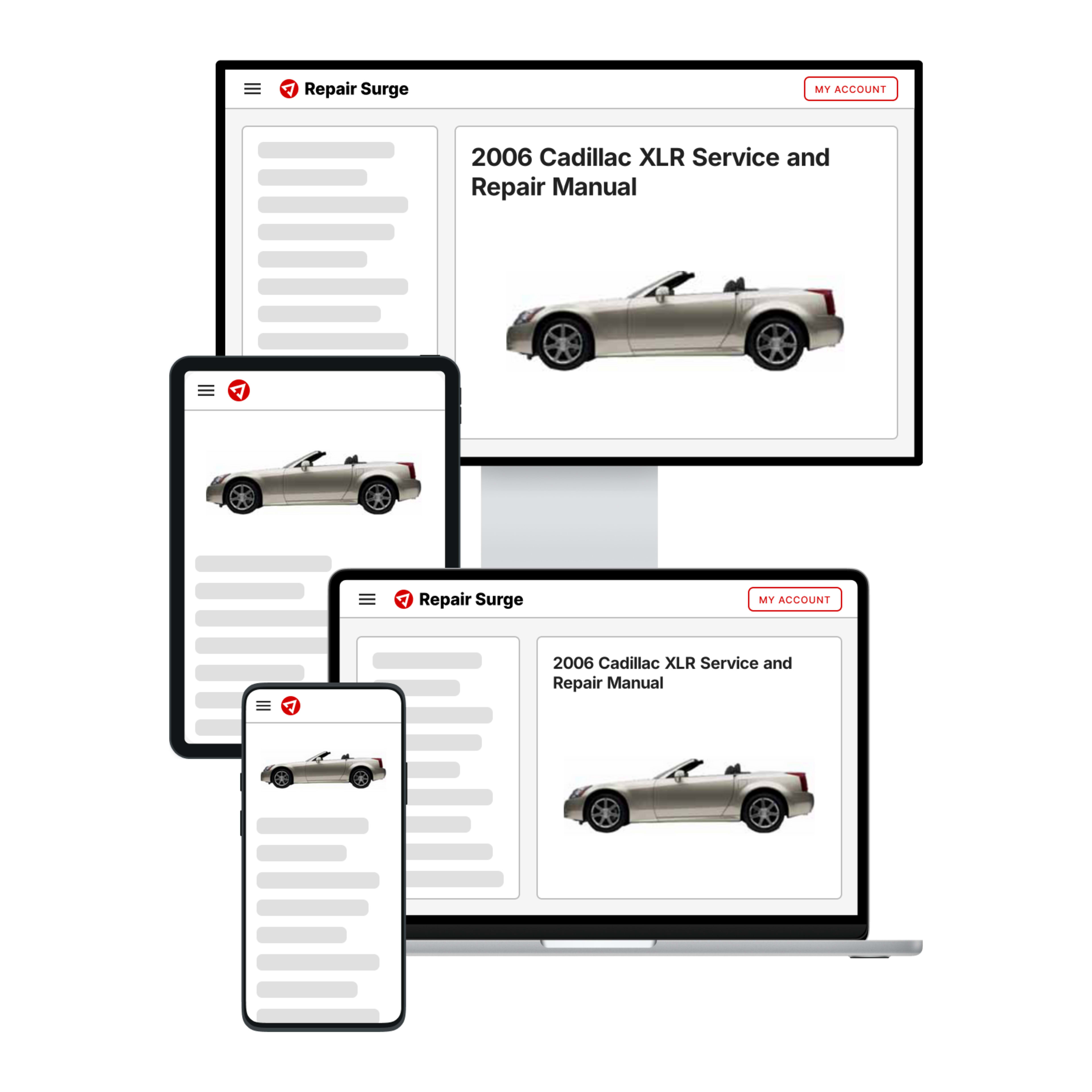 2006 Cadillac XLR service and repair manual hero image