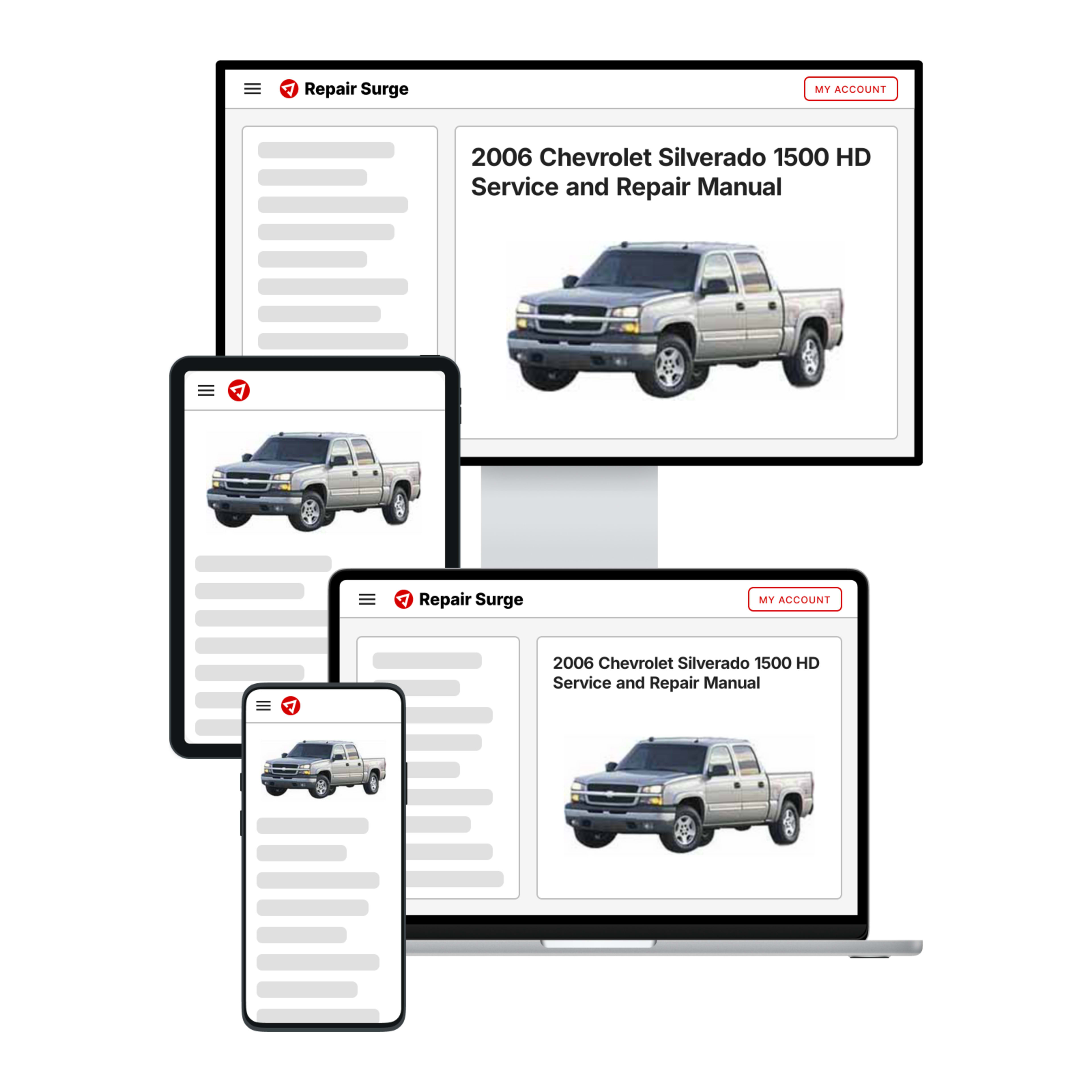 2006 Chevrolet Silverado 1500 HD service and repair manual hero image