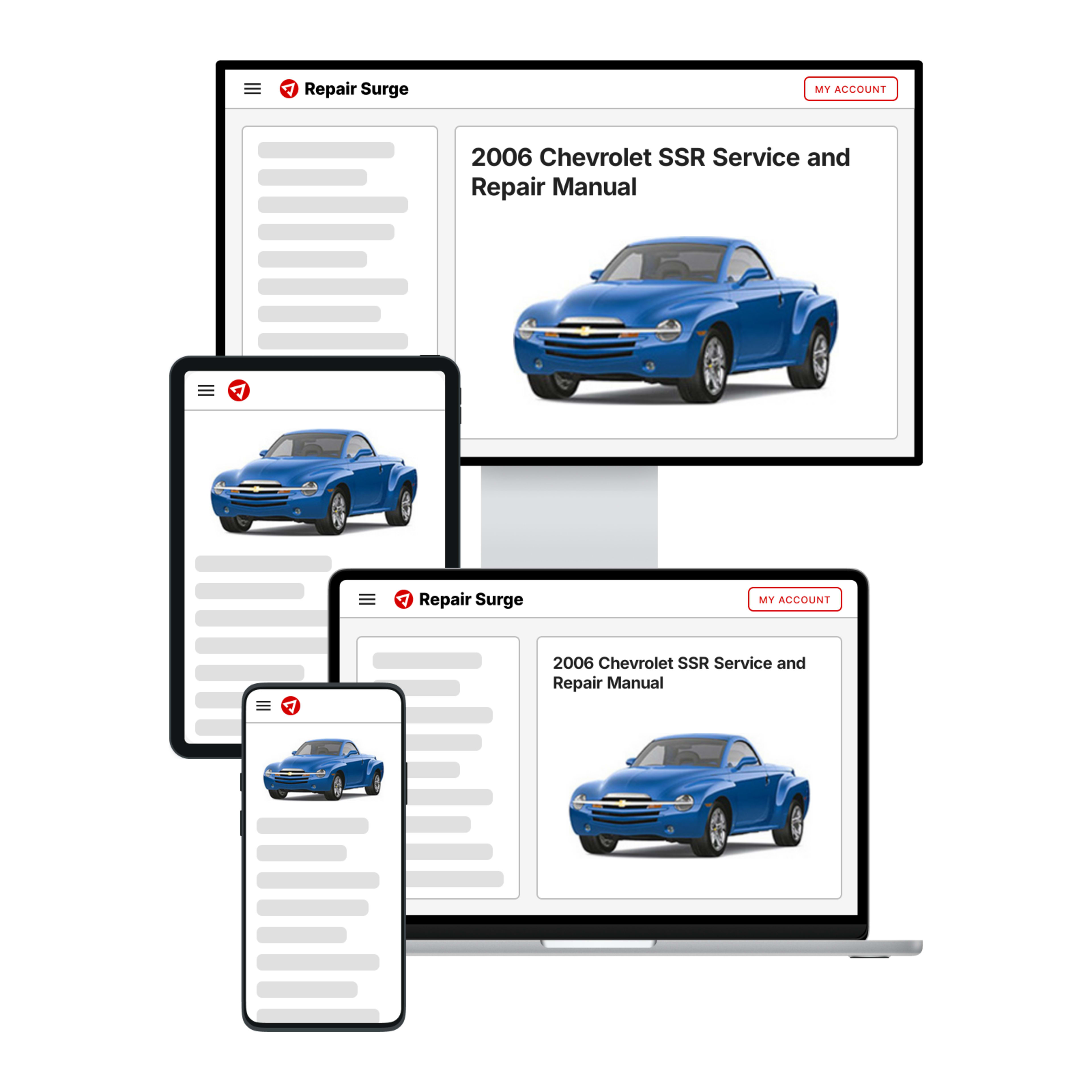 2006 Chevrolet SSR service and repair manual hero image