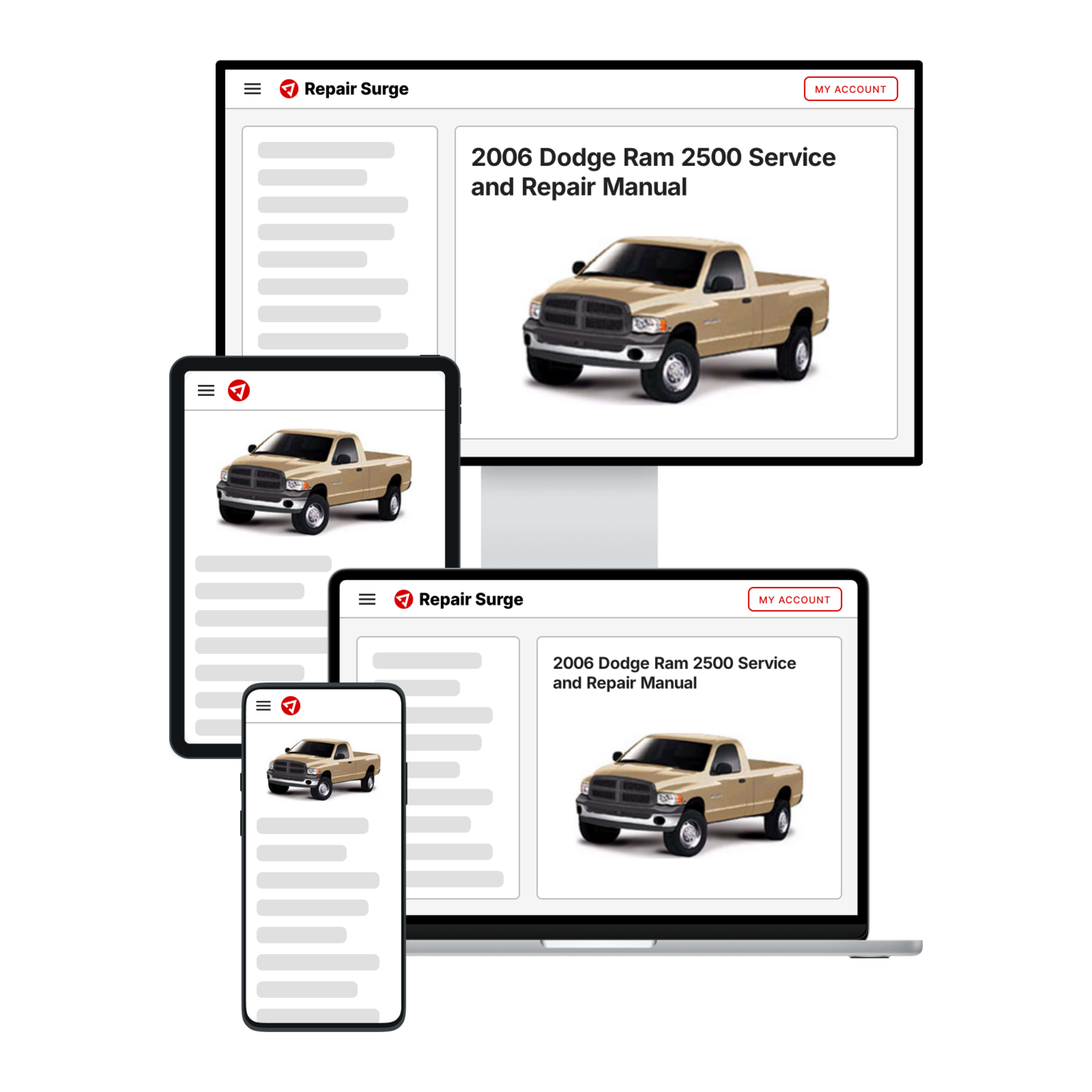2006 Dodge Ram 2500 service and repair manual hero image