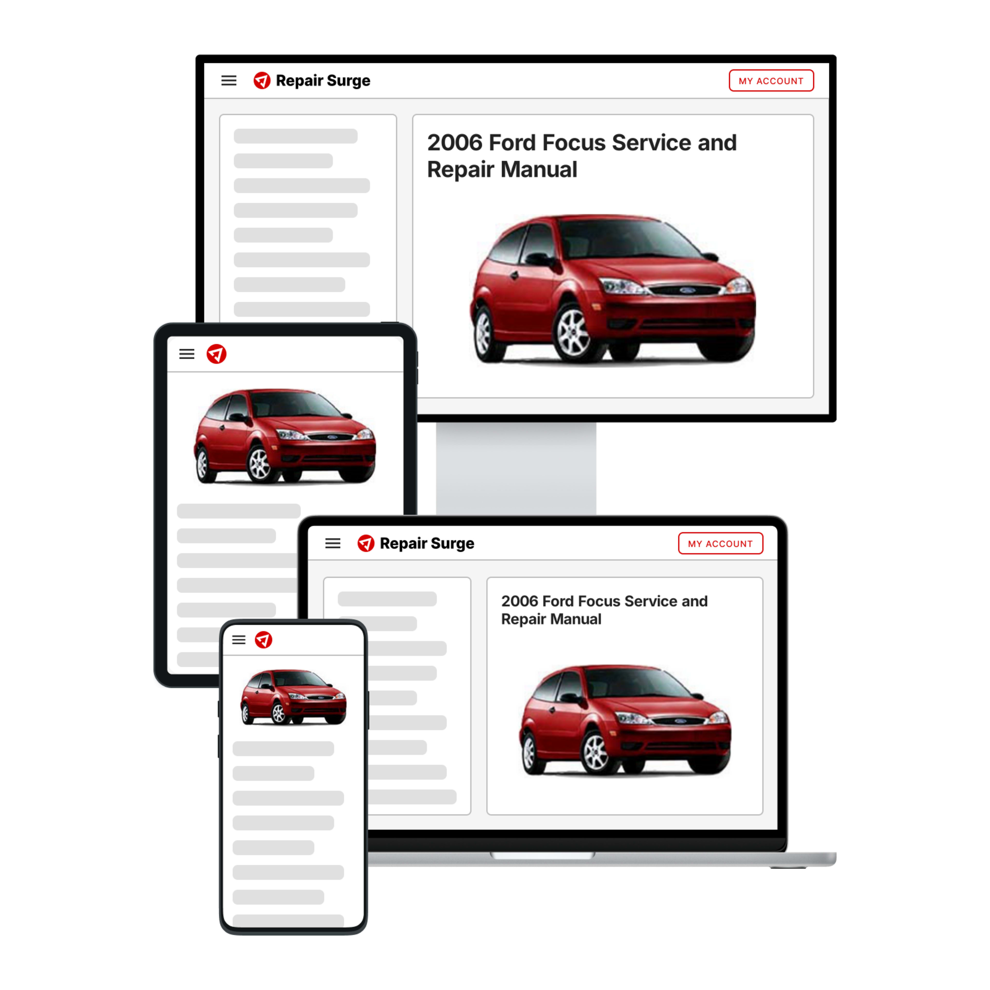 2006 Ford Focus service and repair manual hero image