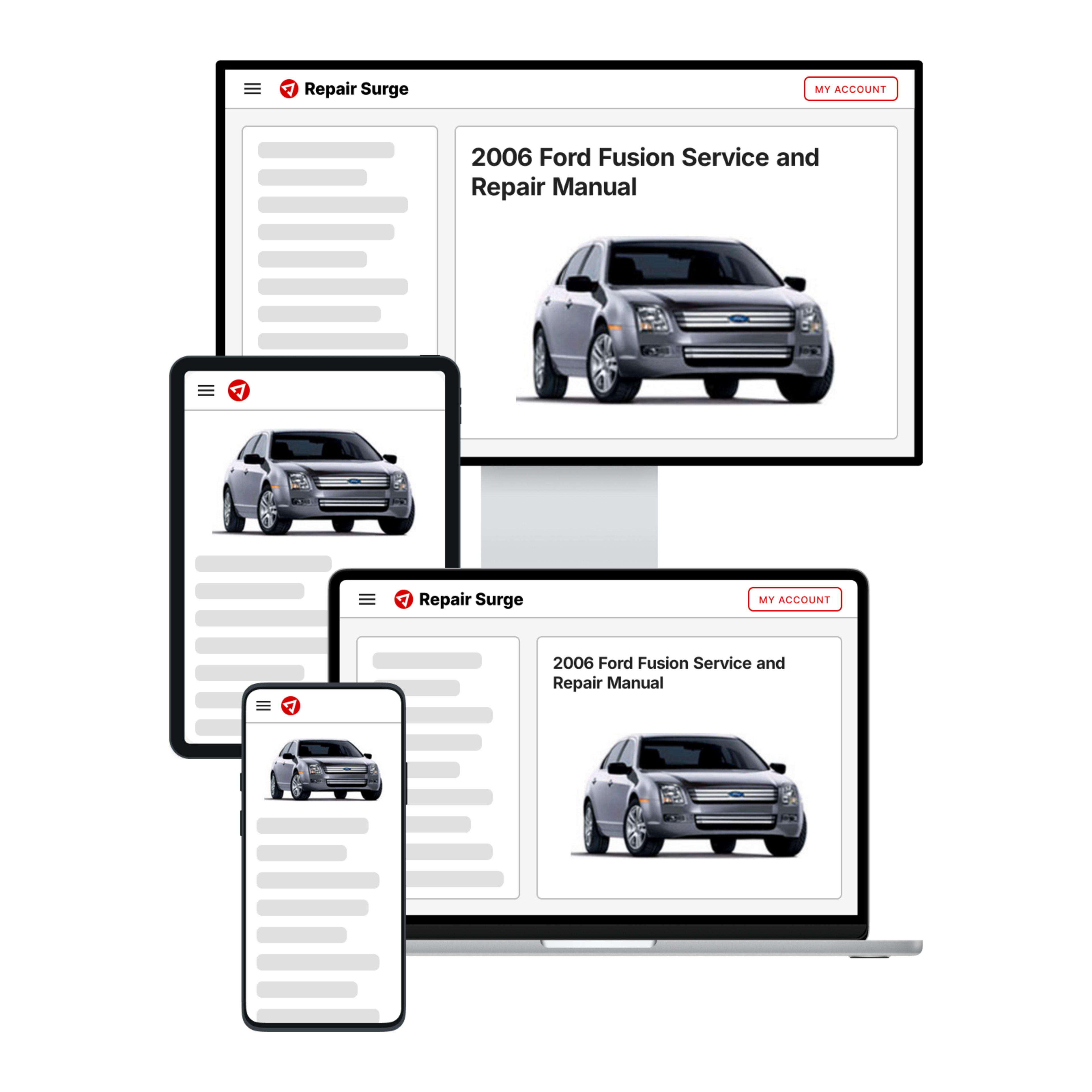 2006 Ford Fusion service and repair manual hero image