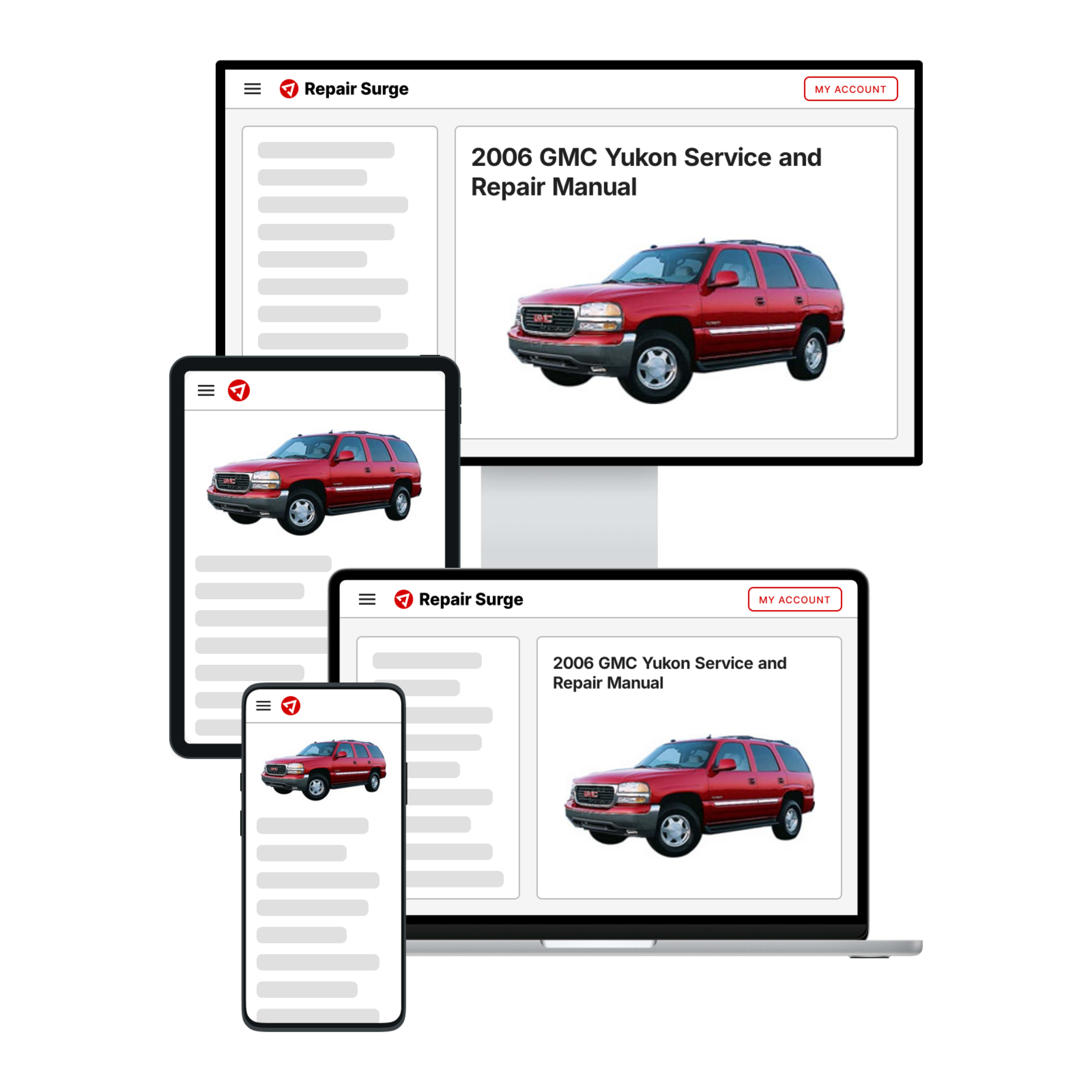 2006 GMC Yukon service and repair manual hero image