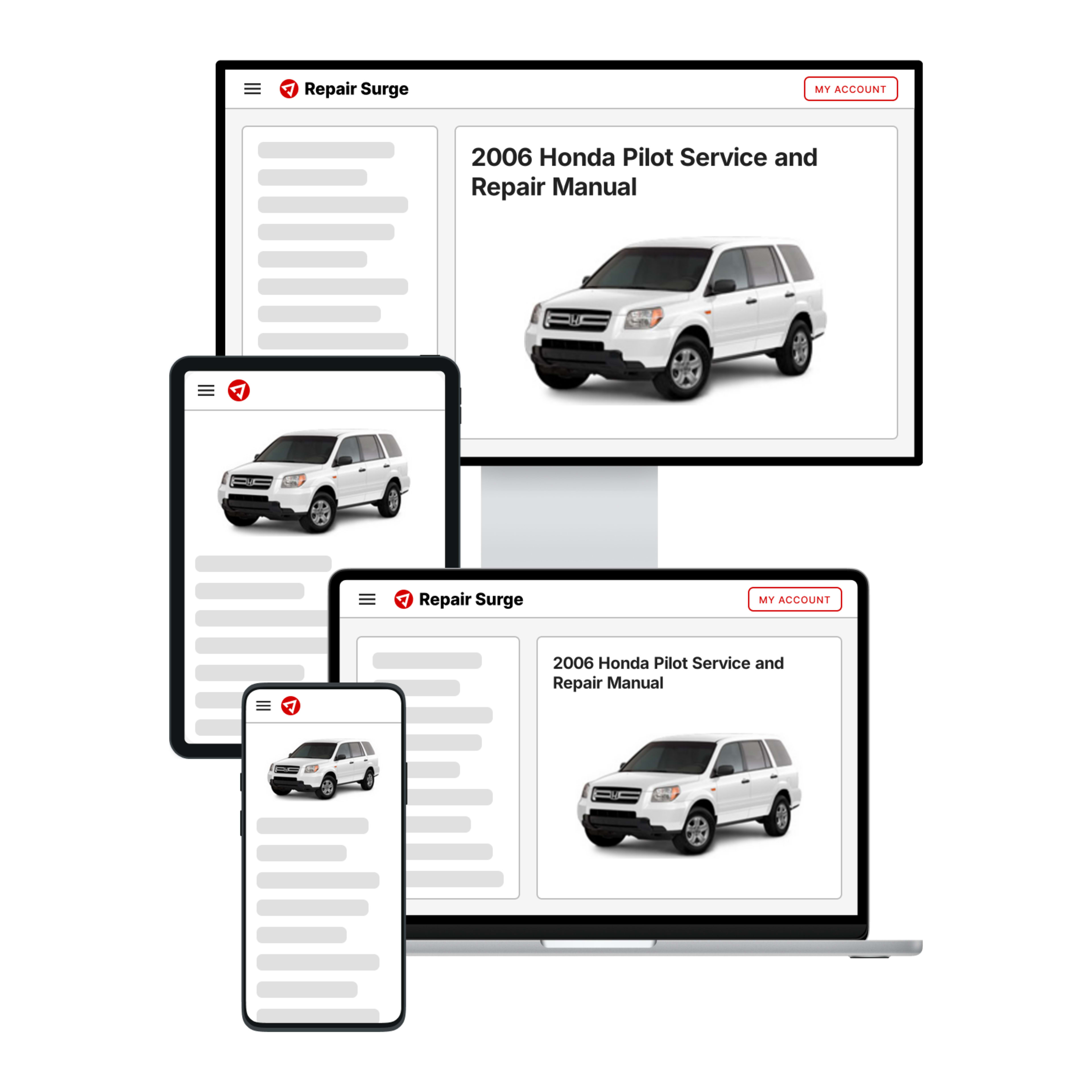2006 Honda Pilot service and repair manual hero image