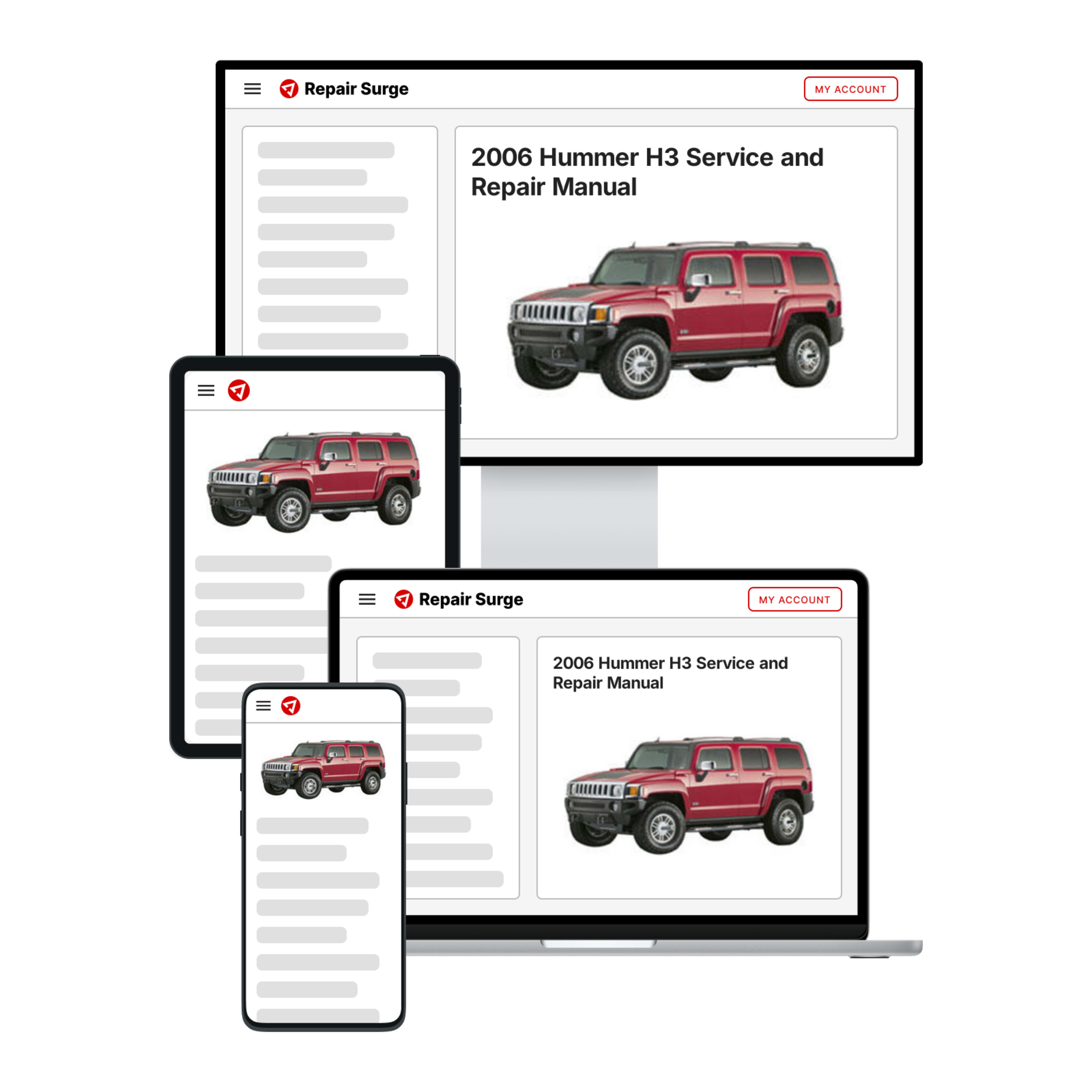 2006 Hummer H3 service and repair manual hero image