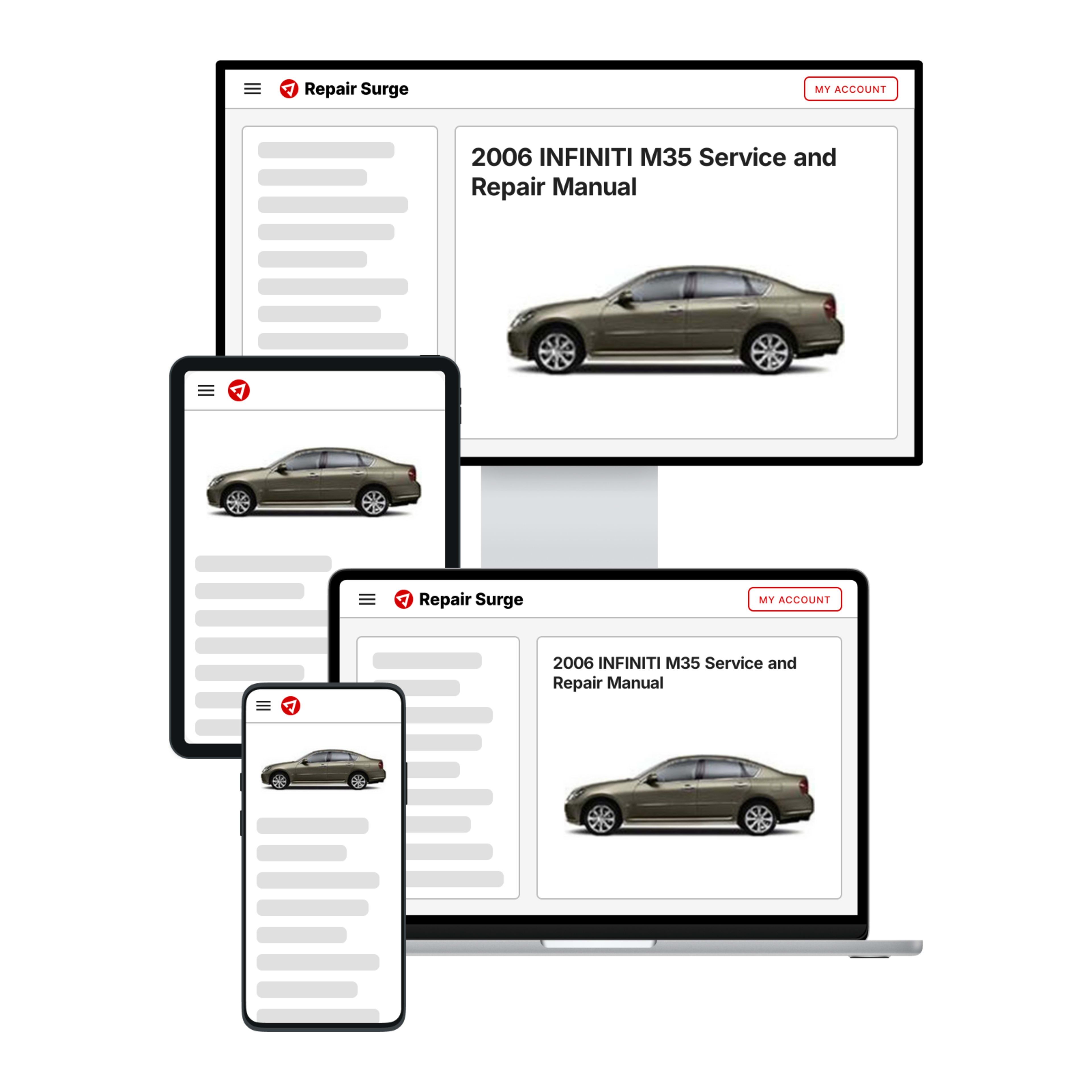 2006 INFINITI M35 service and repair manual hero image