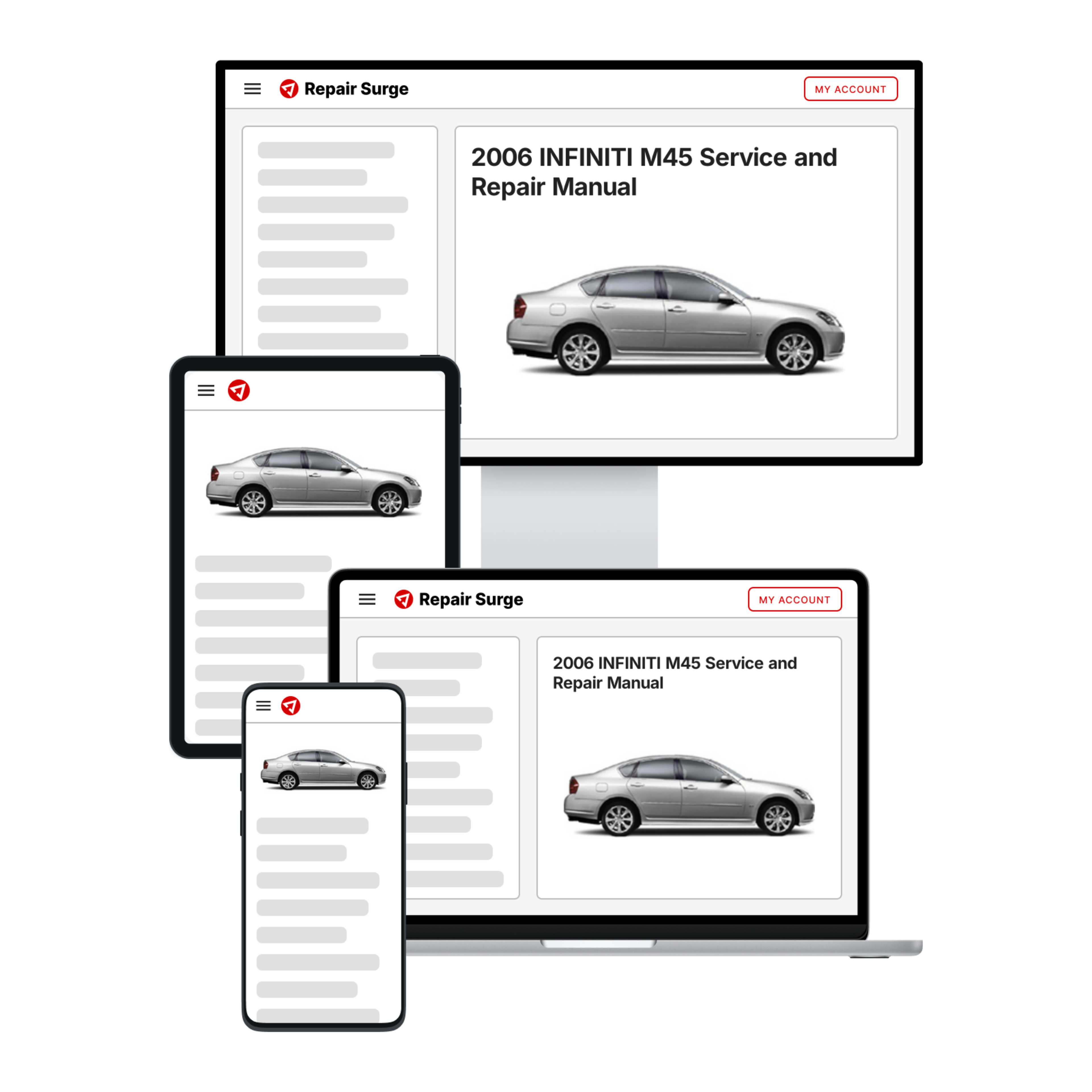 2006 INFINITI M45 service and repair manual hero image