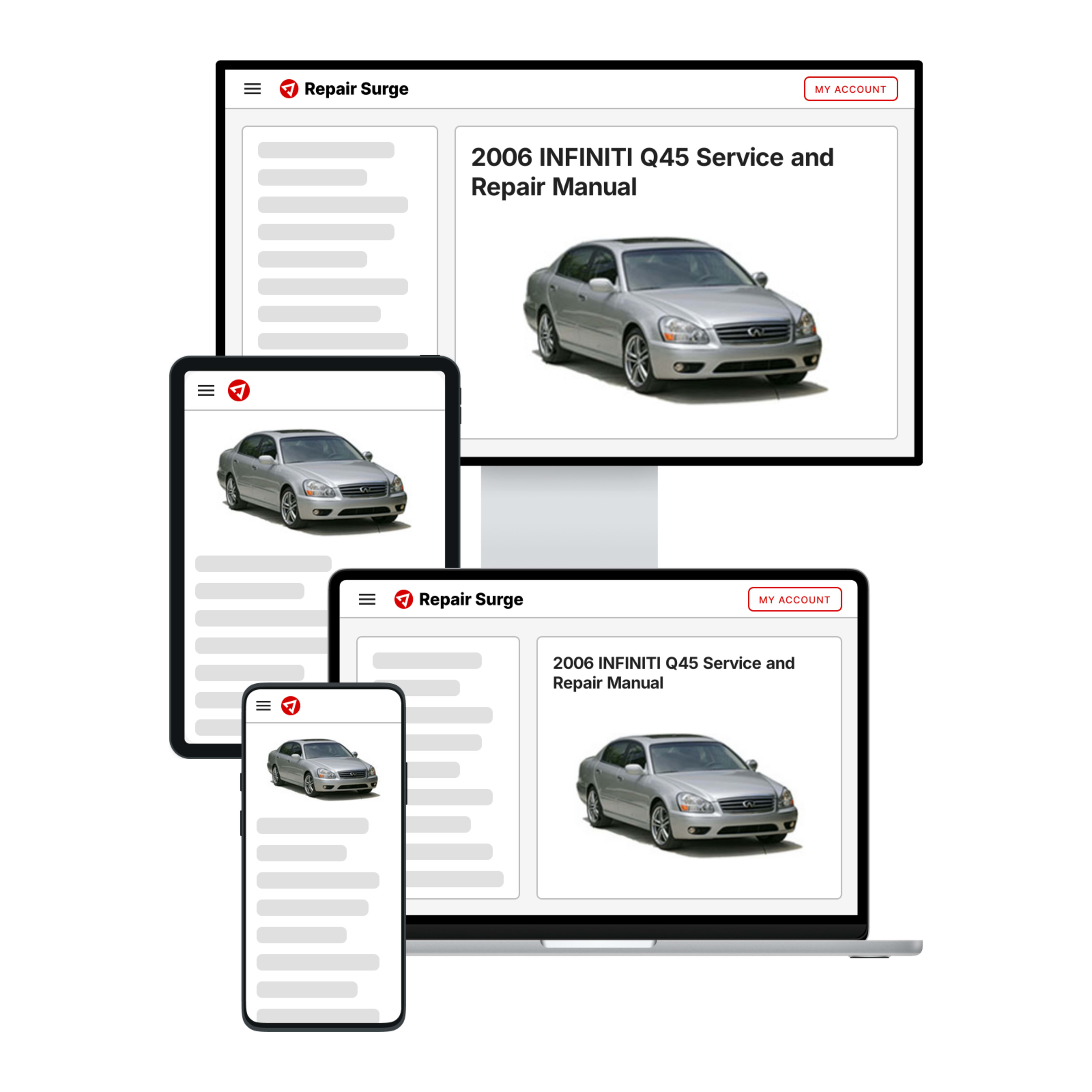 2006 INFINITI Q45 service and repair manual hero image