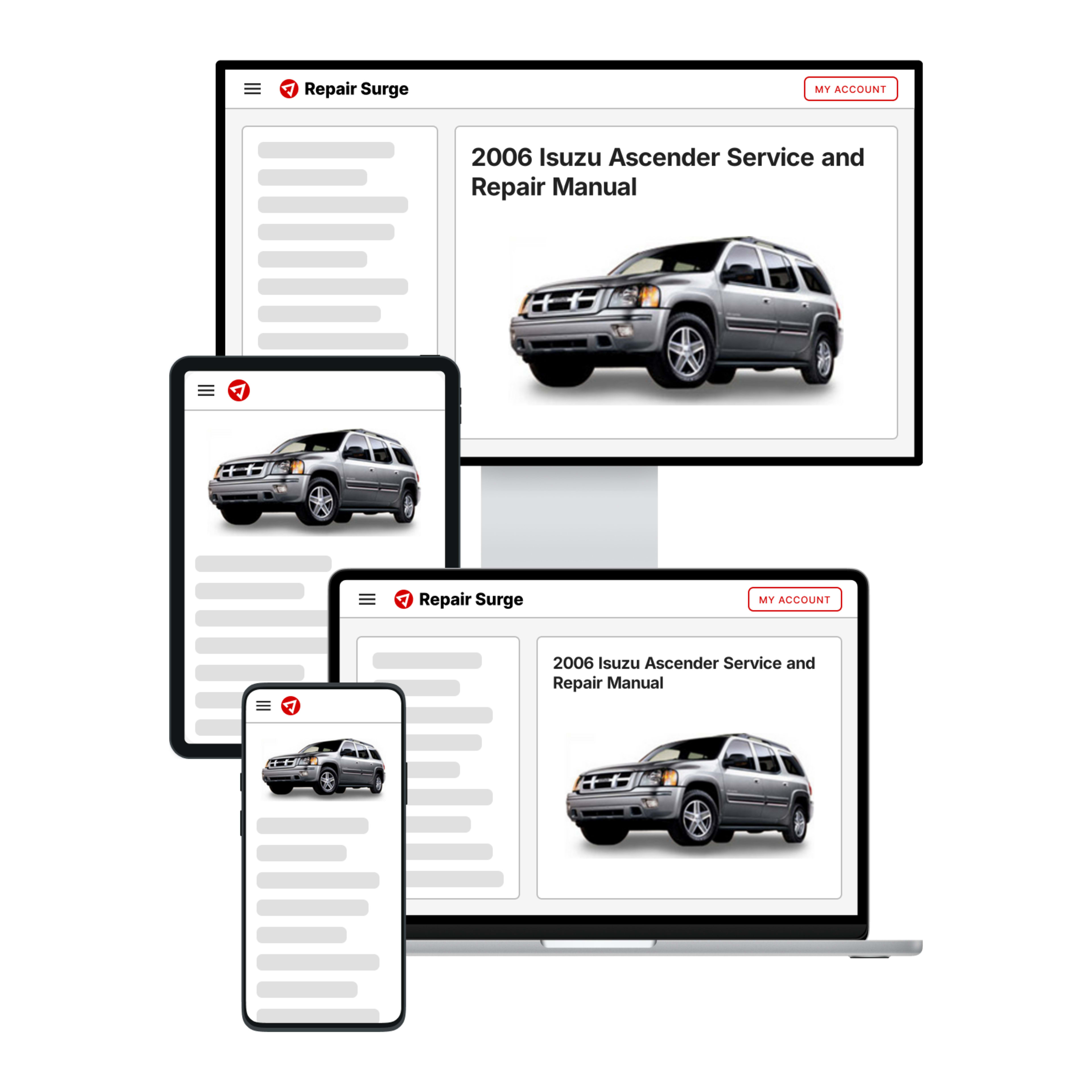 2006 Isuzu Ascender service and repair manual hero image