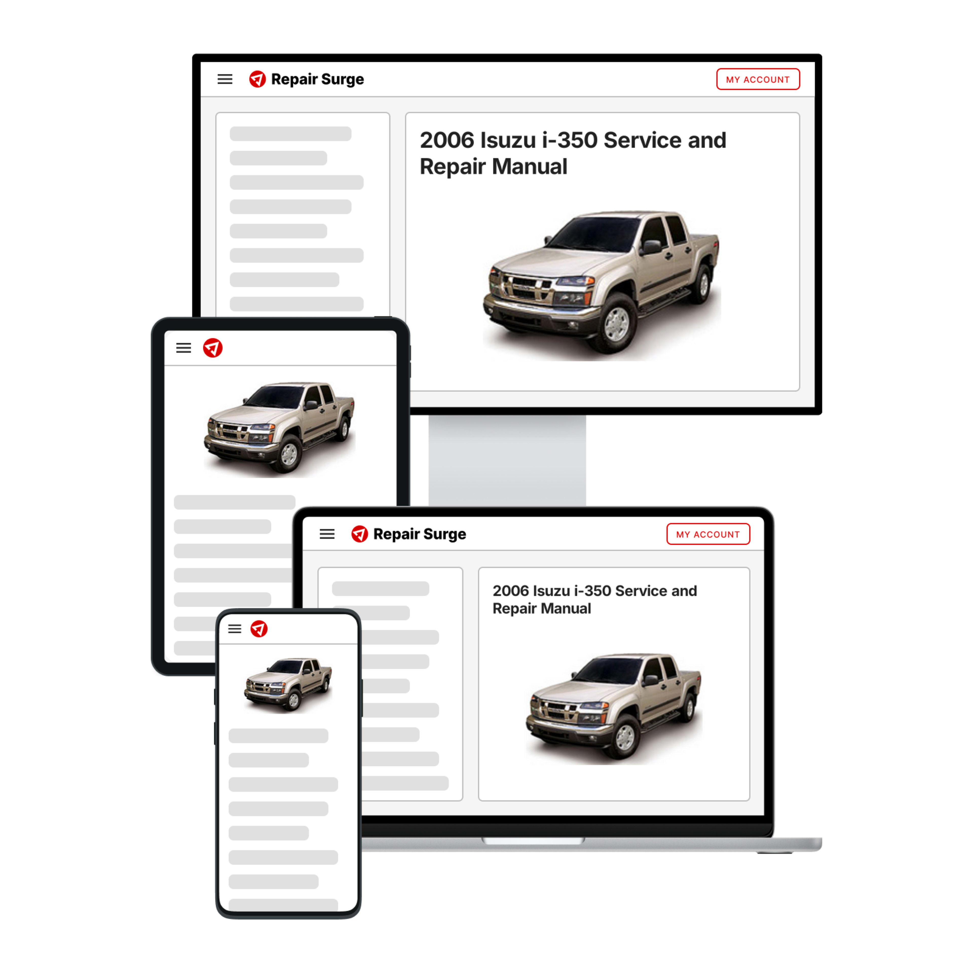 2006 Isuzu i-350 service and repair manual hero image
