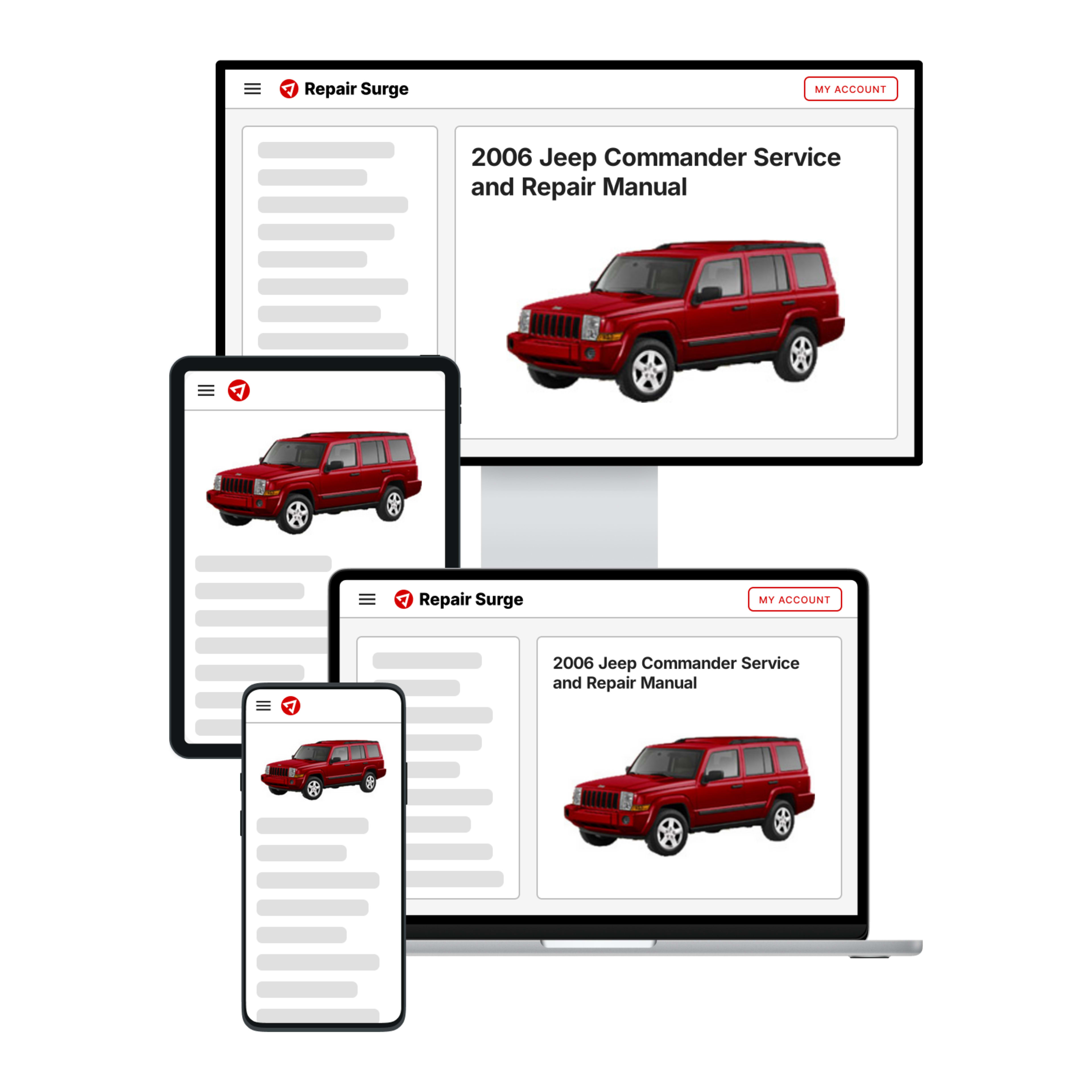 2006 Jeep Commander service and repair manual hero image