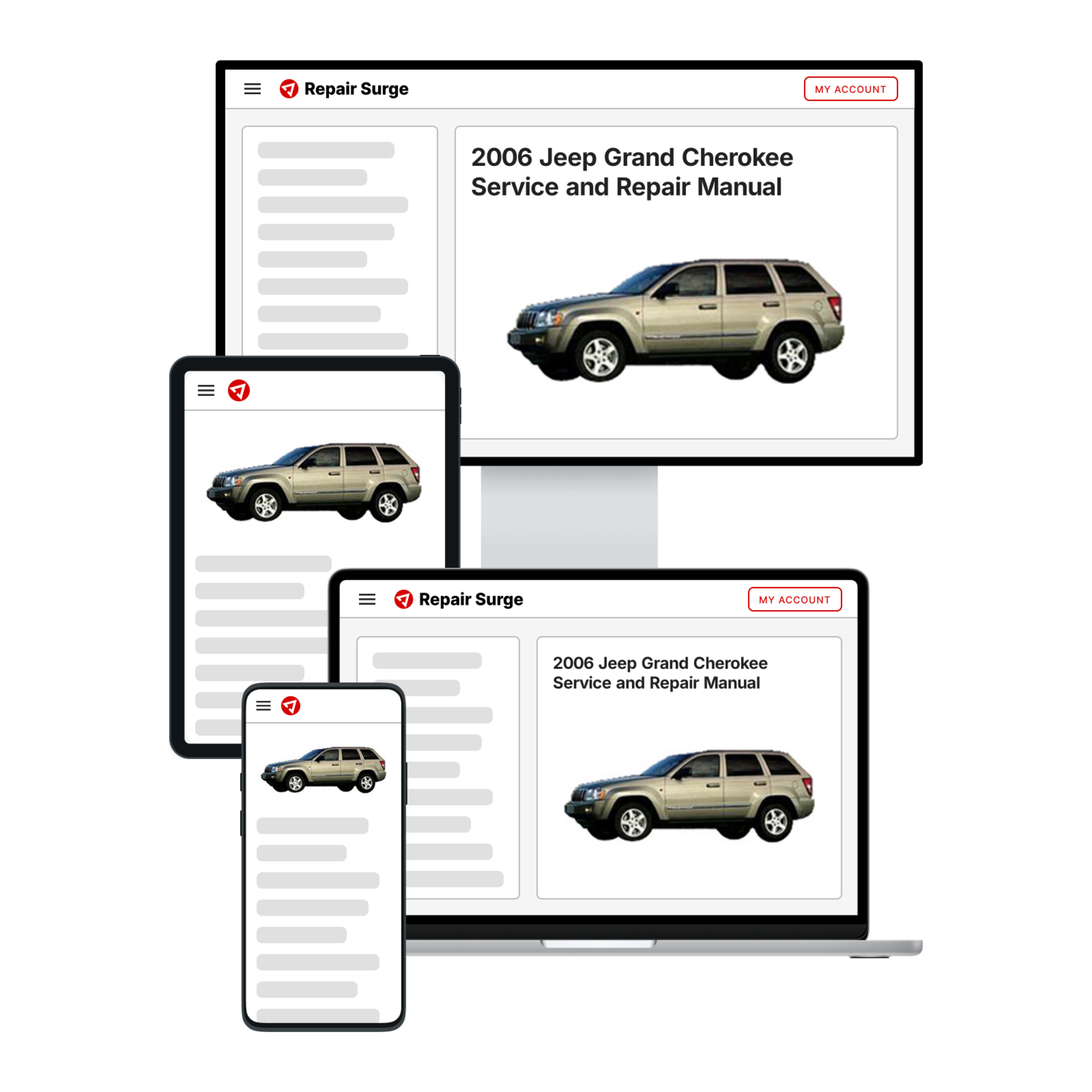 2006 Jeep Grand Cherokee service and repair manual hero image