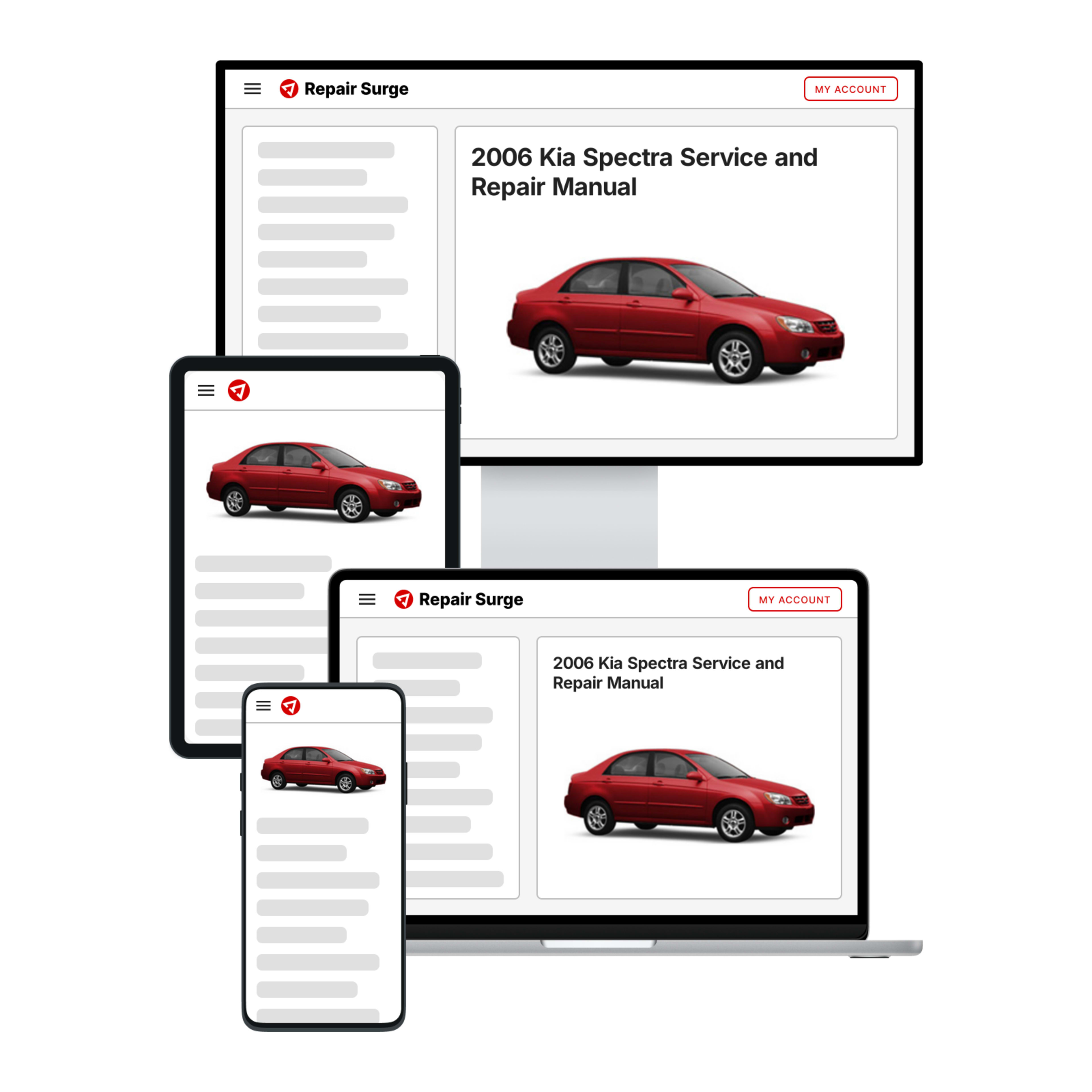 2006 Kia Spectra service and repair manual hero image