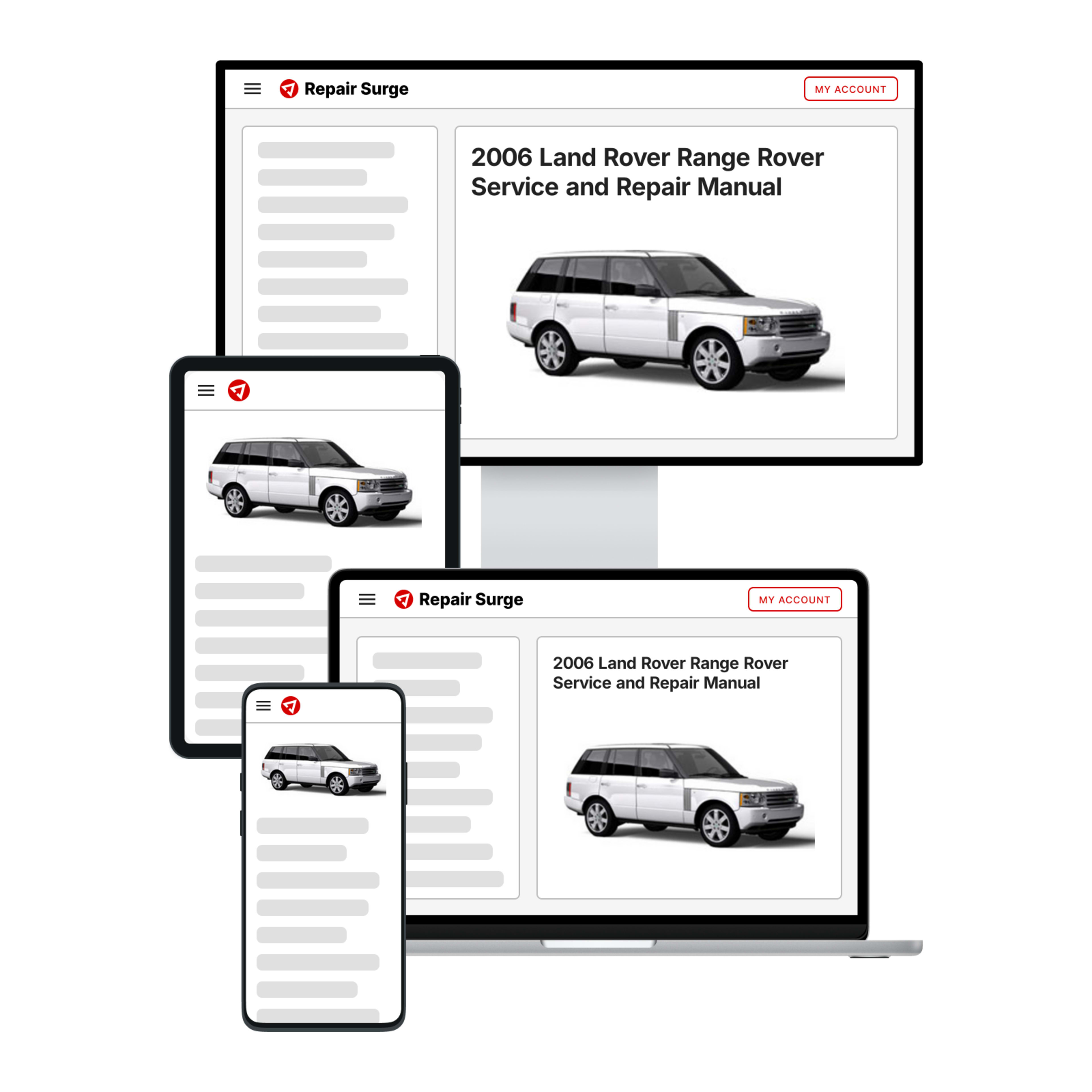 2006 Land Rover Range Rover service and repair manual hero image