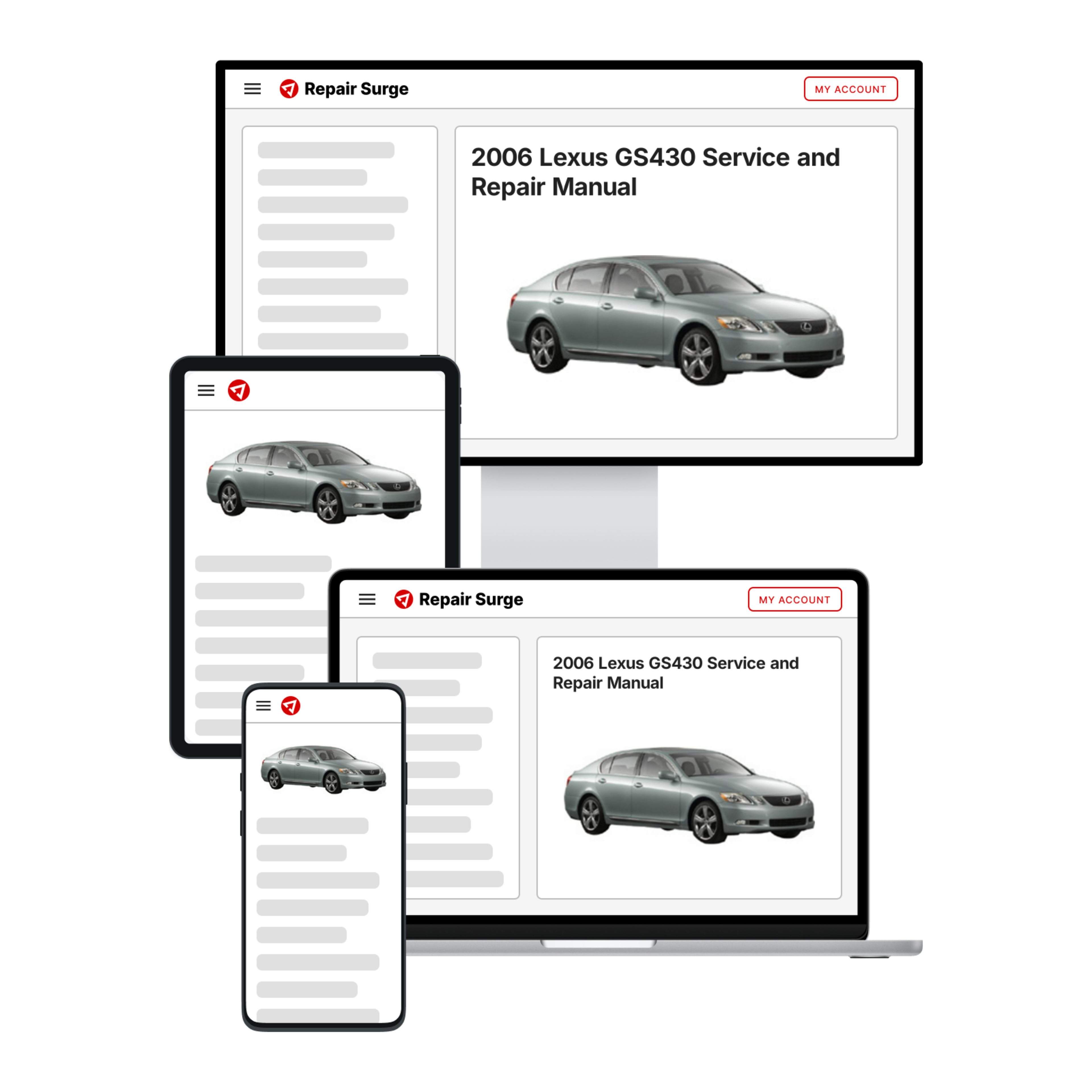 2006 Lexus GS430 service and repair manual hero image