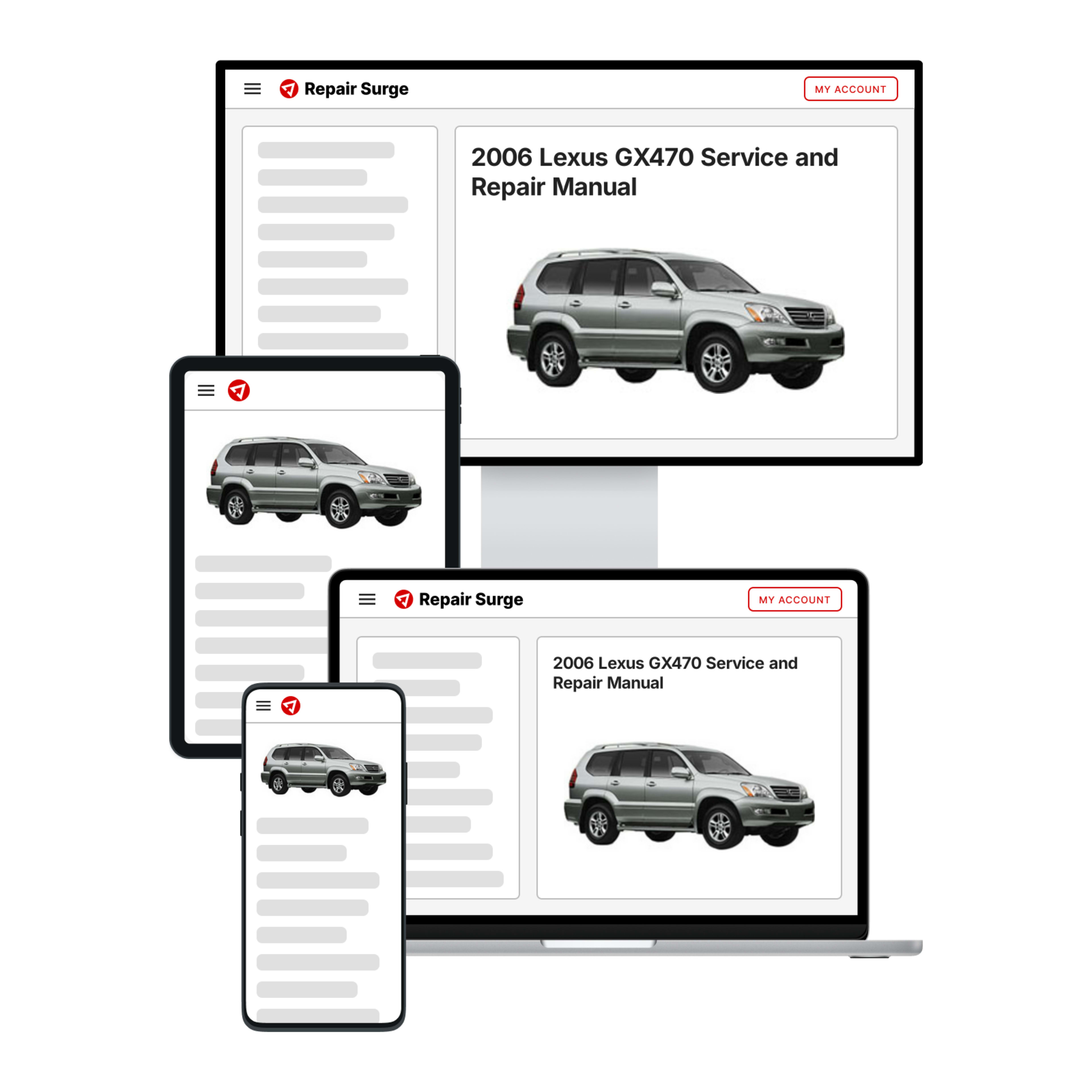 2006 Lexus GX470 service and repair manual hero image