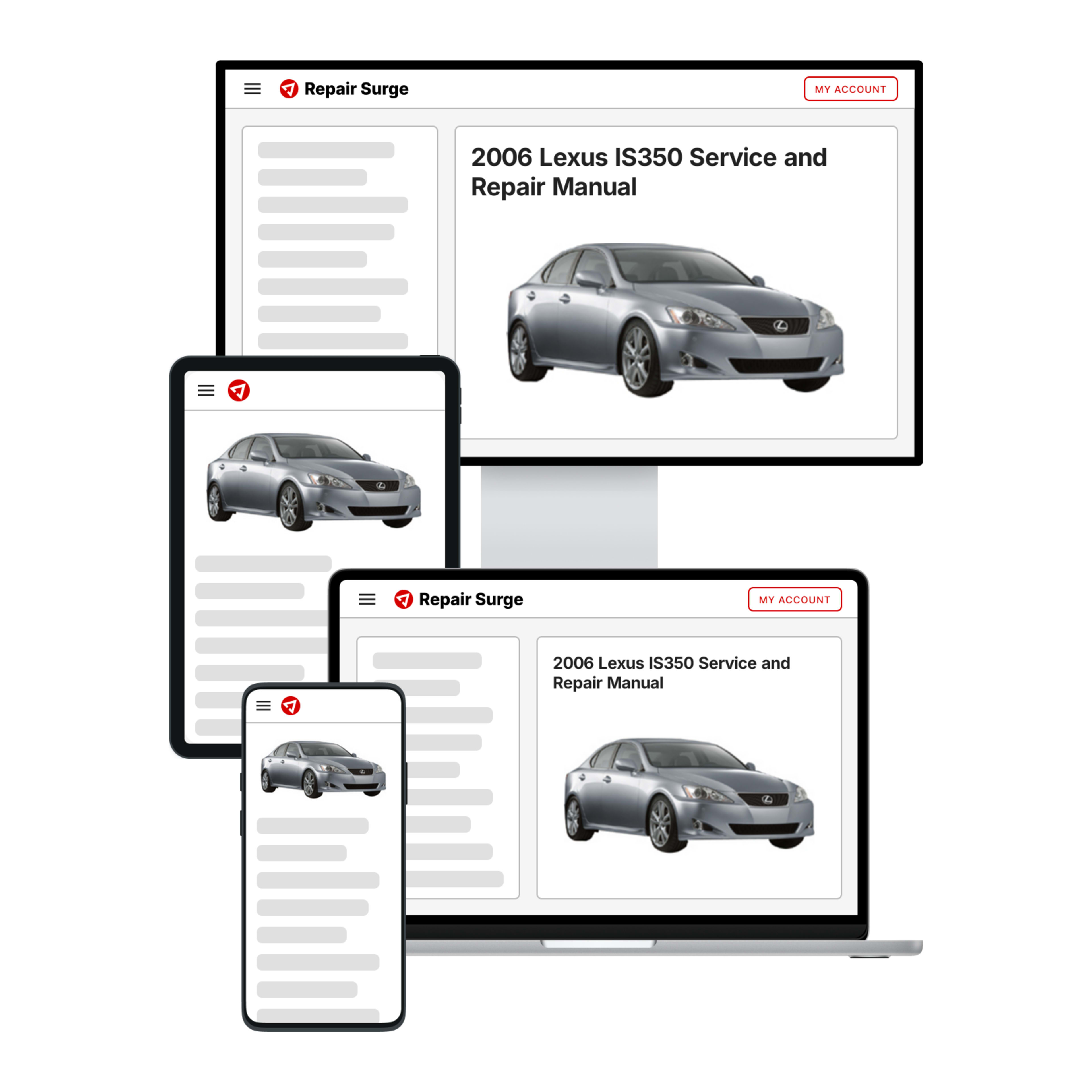 2006 Lexus IS350 service and repair manual hero image