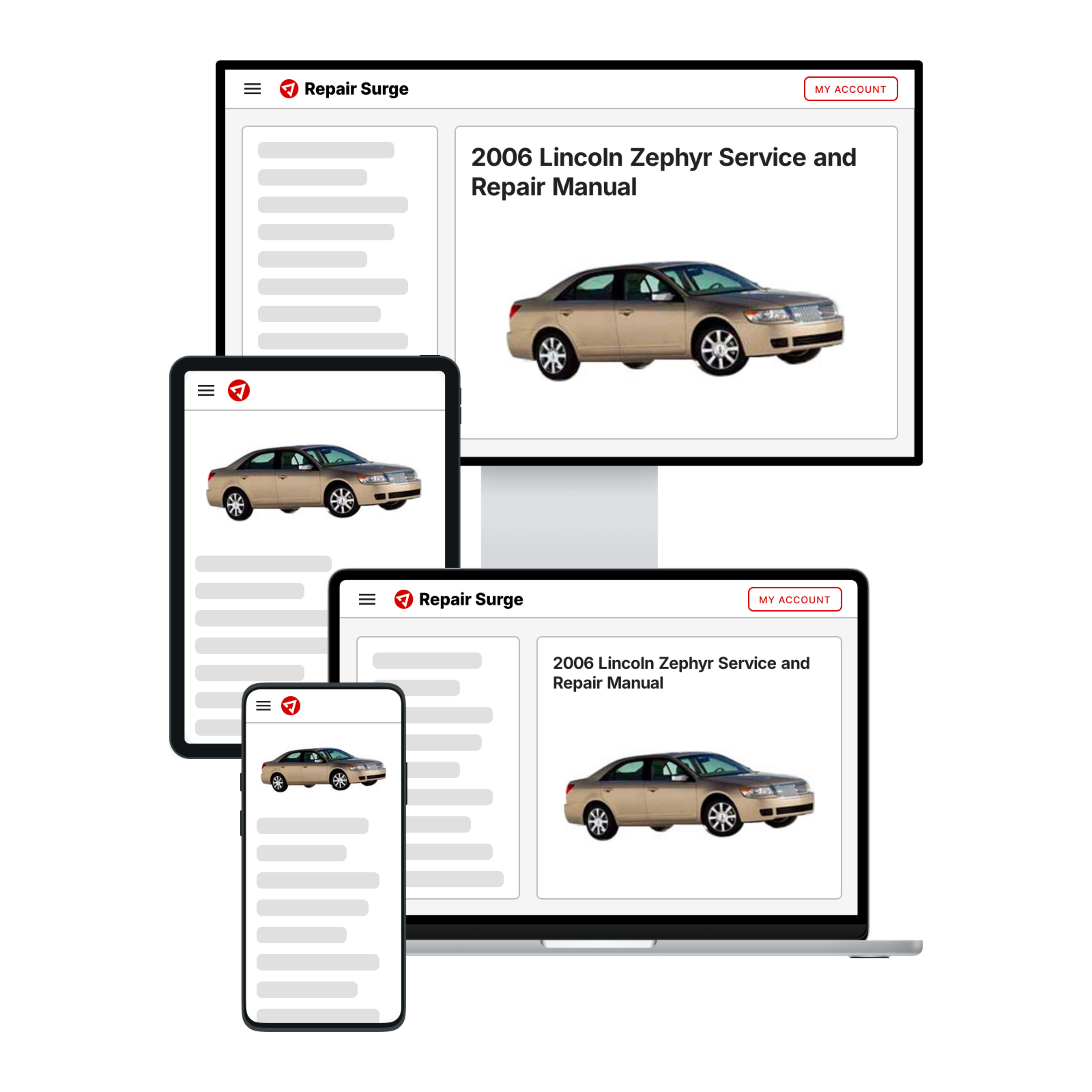 2006 Lincoln Zephyr service and repair manual hero image