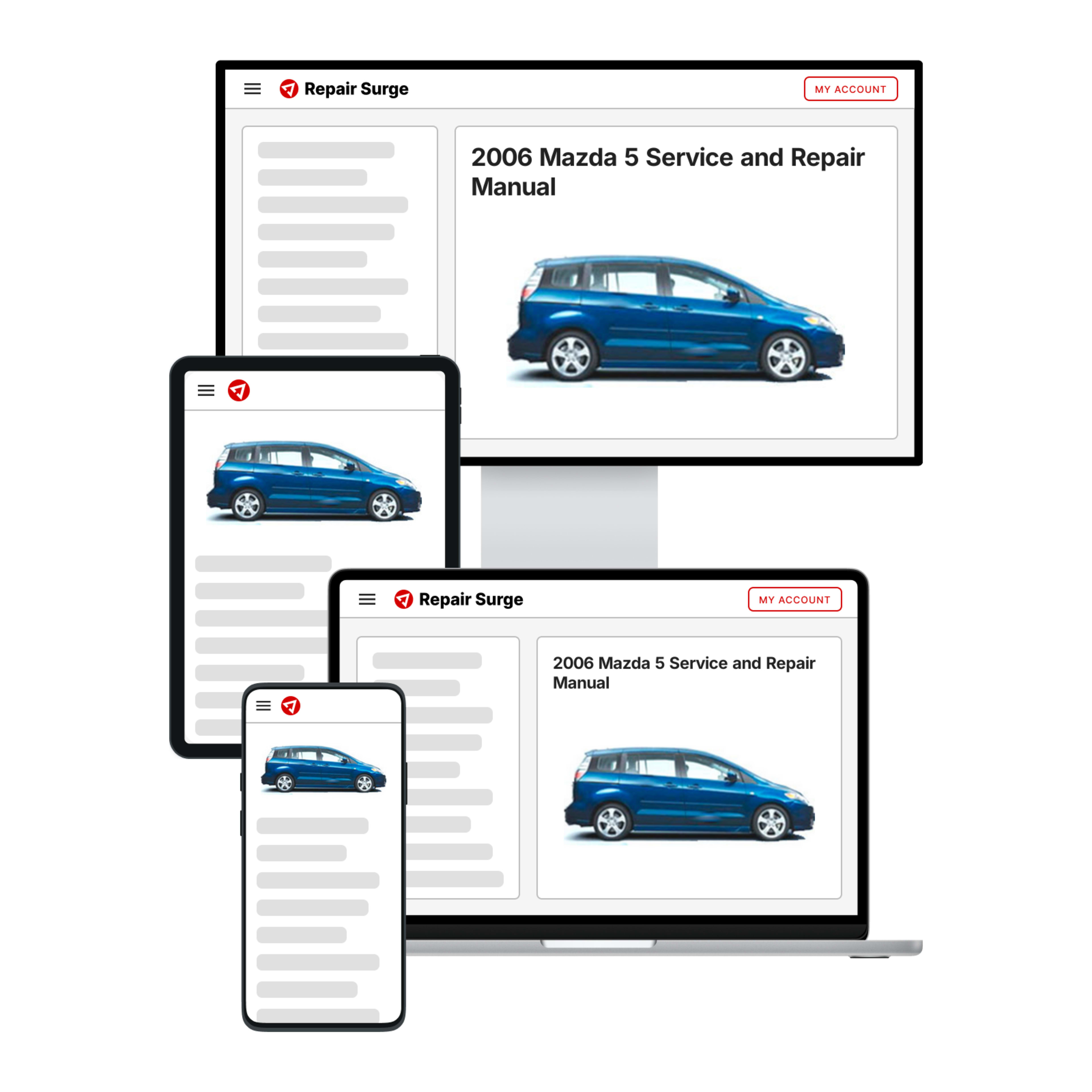 2006 Mazda 5 service and repair manual hero image
