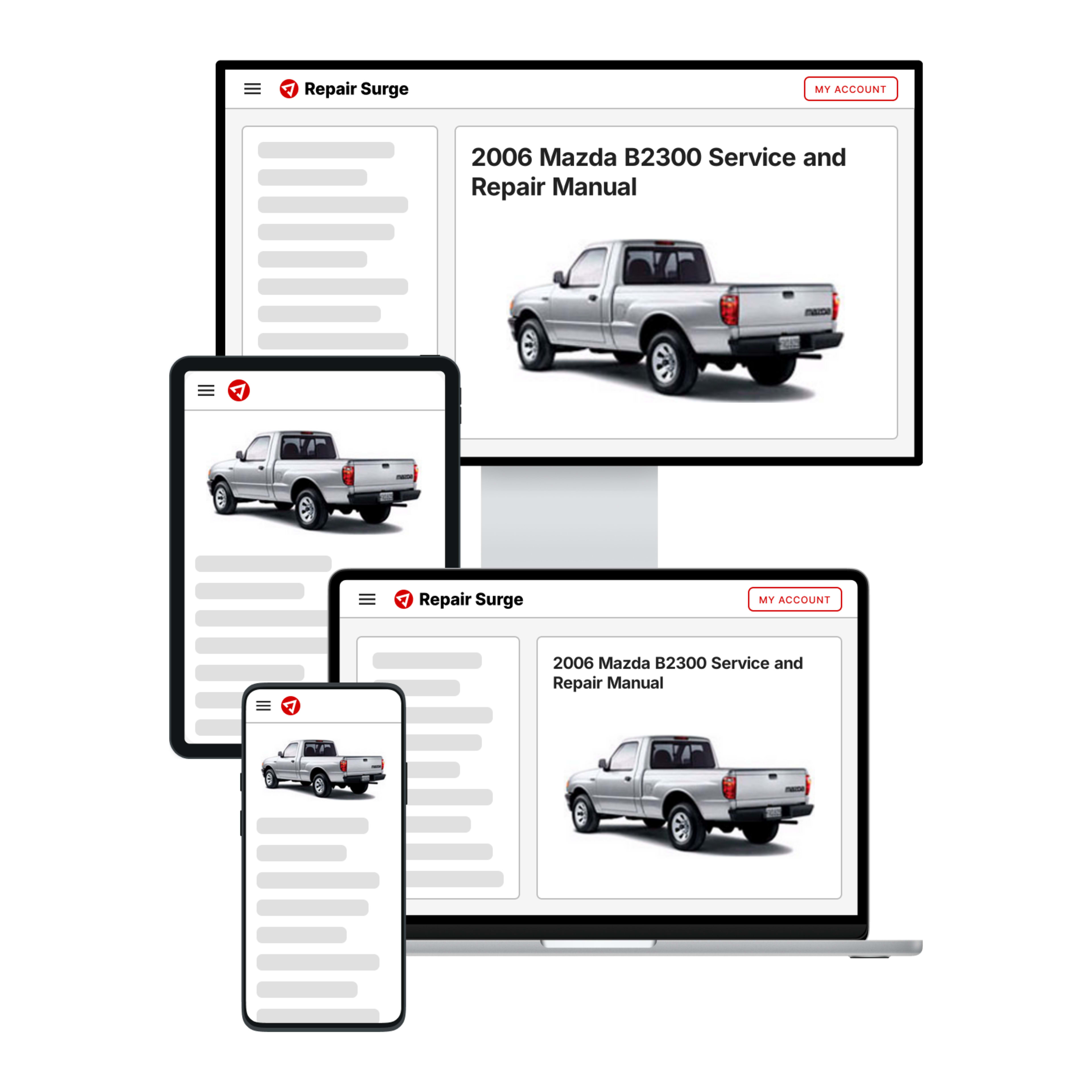 2006 Mazda B2300 service and repair manual hero image