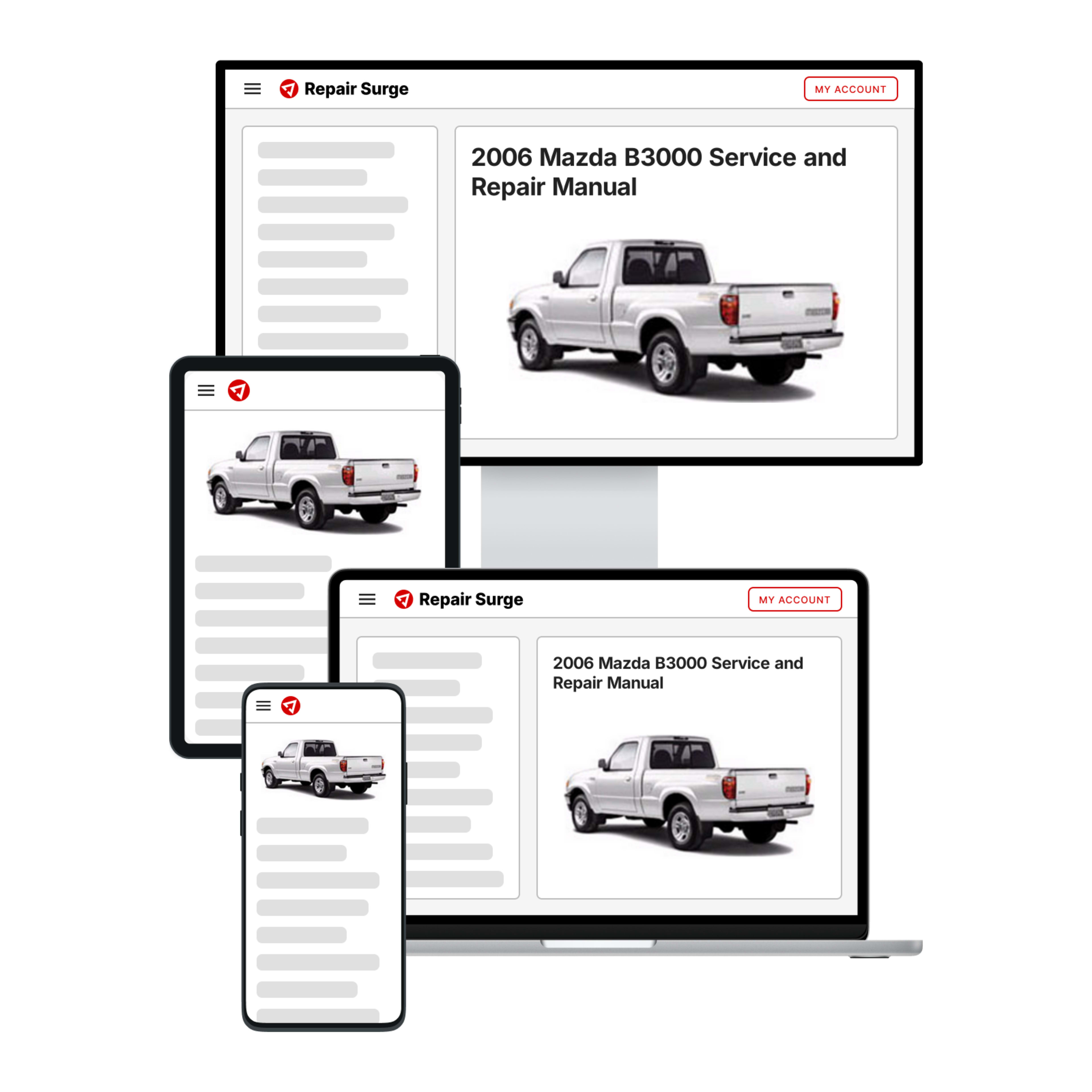 2006 Mazda B3000 service and repair manual hero image
