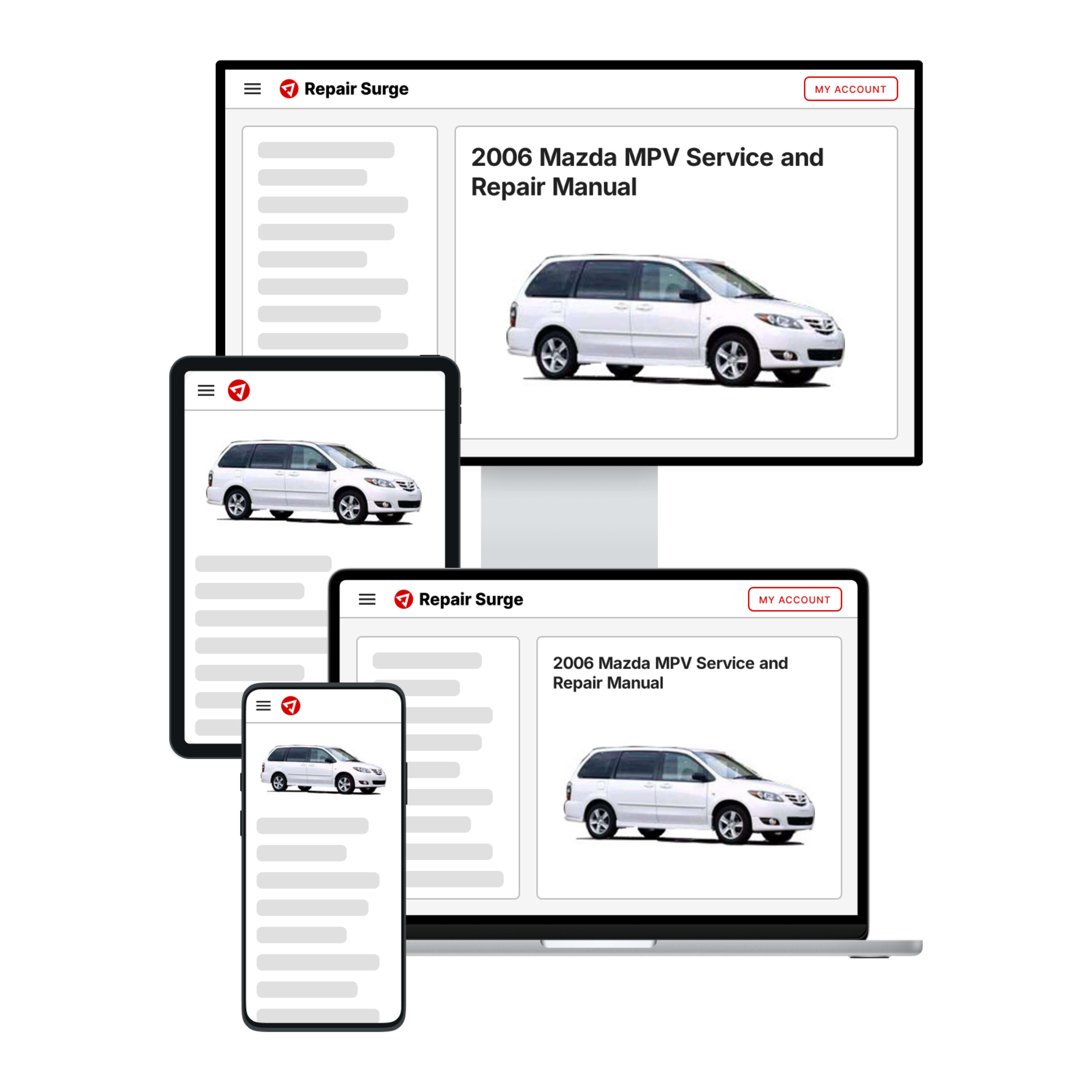 2006 Mazda MPV service and repair manual hero image