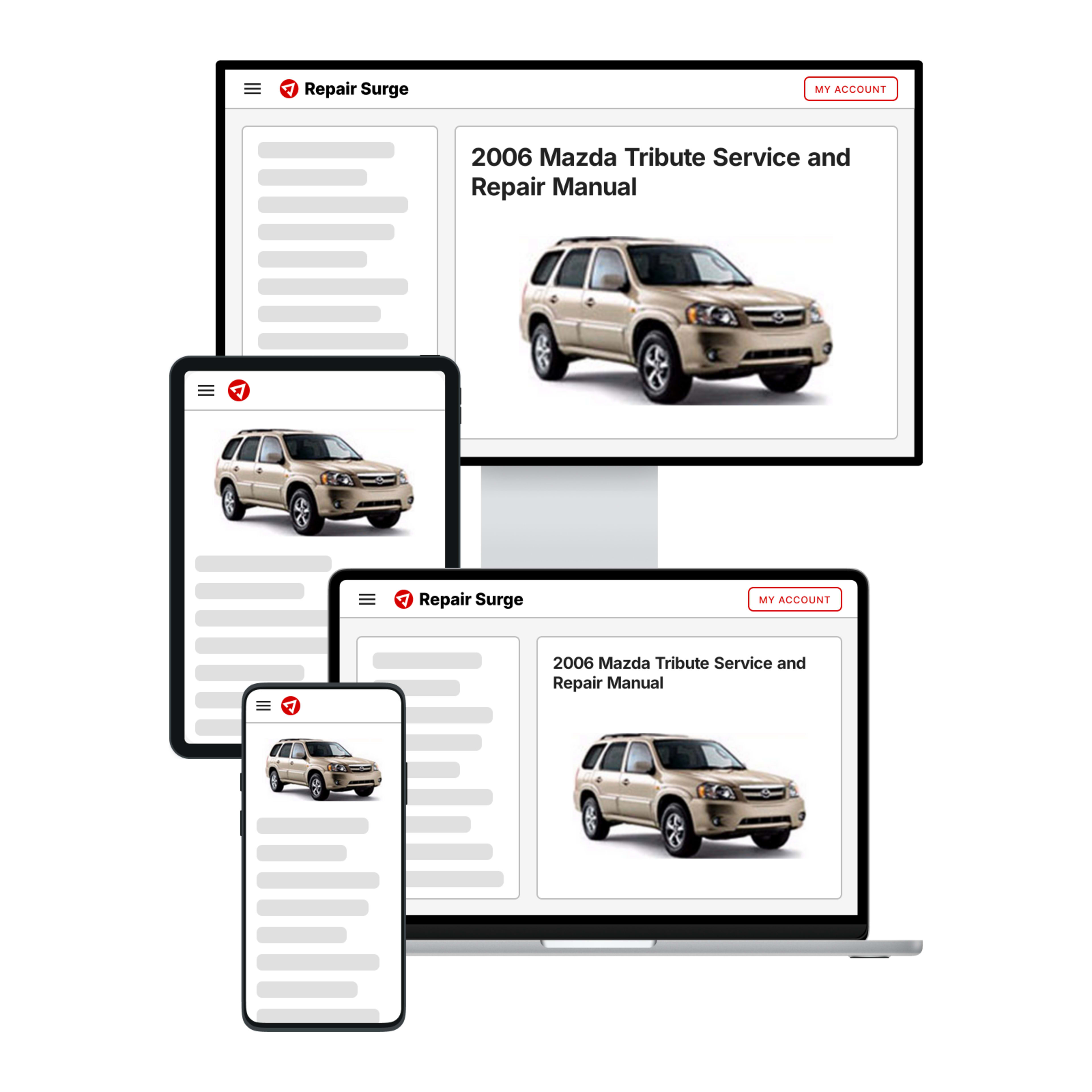 2006 Mazda Tribute service and repair manual hero image