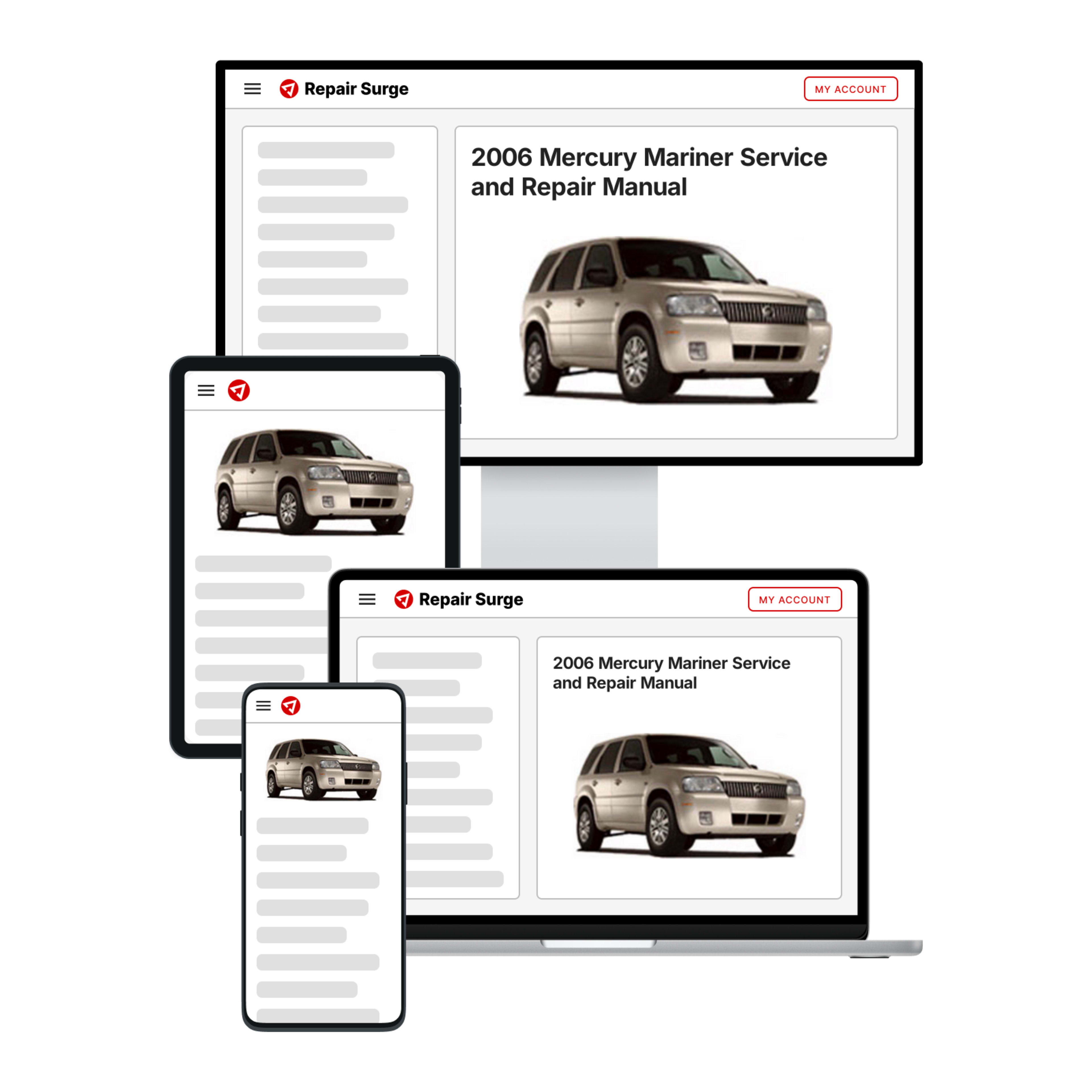 2006 Mercury Mariner service and repair manual hero image