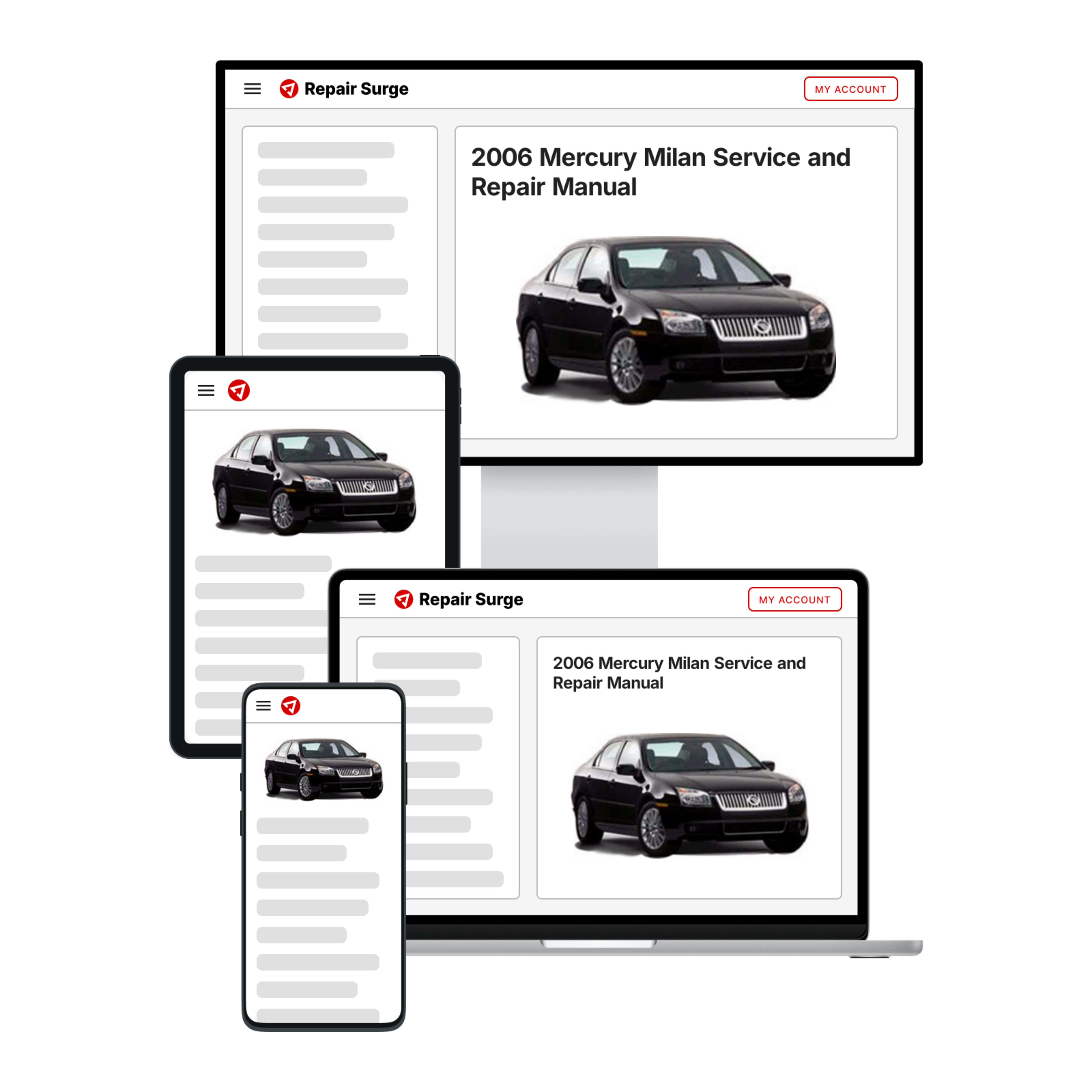 2006 Mercury Milan service and repair manual hero image