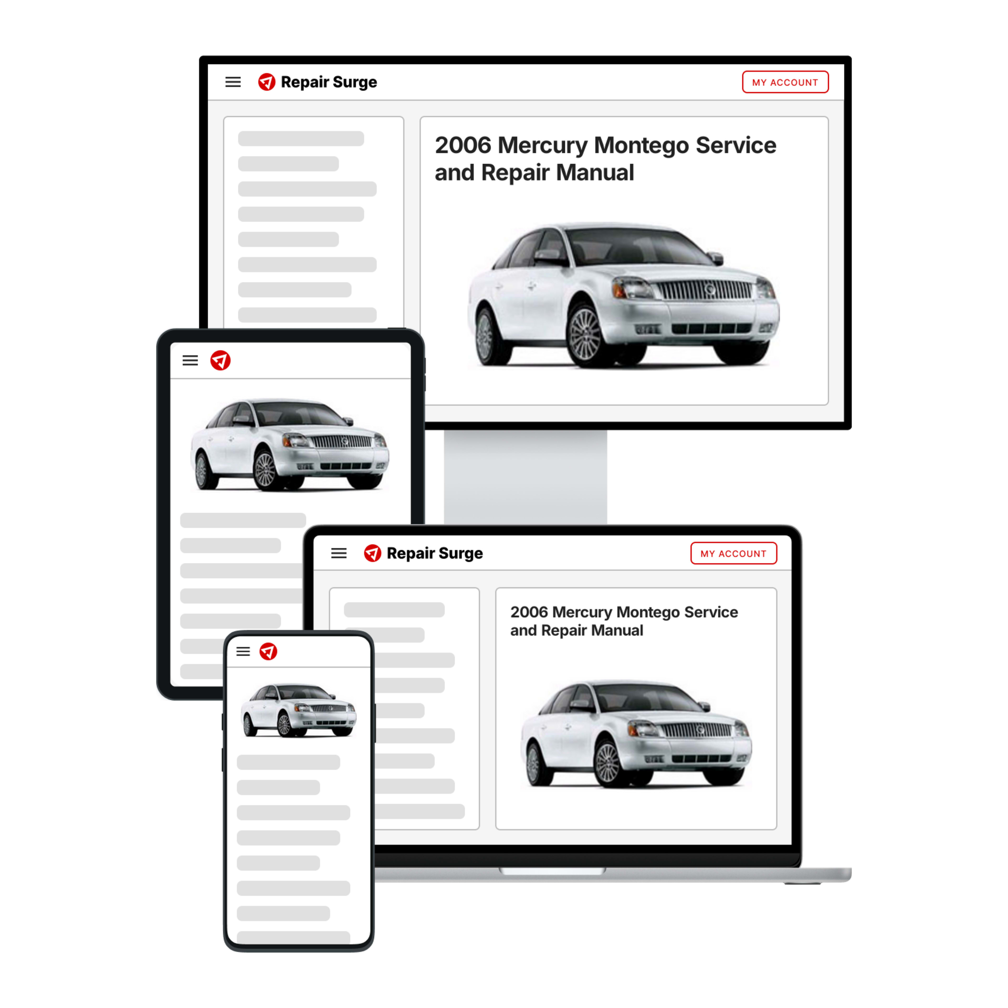 2006 Mercury Montego service and repair manual hero image