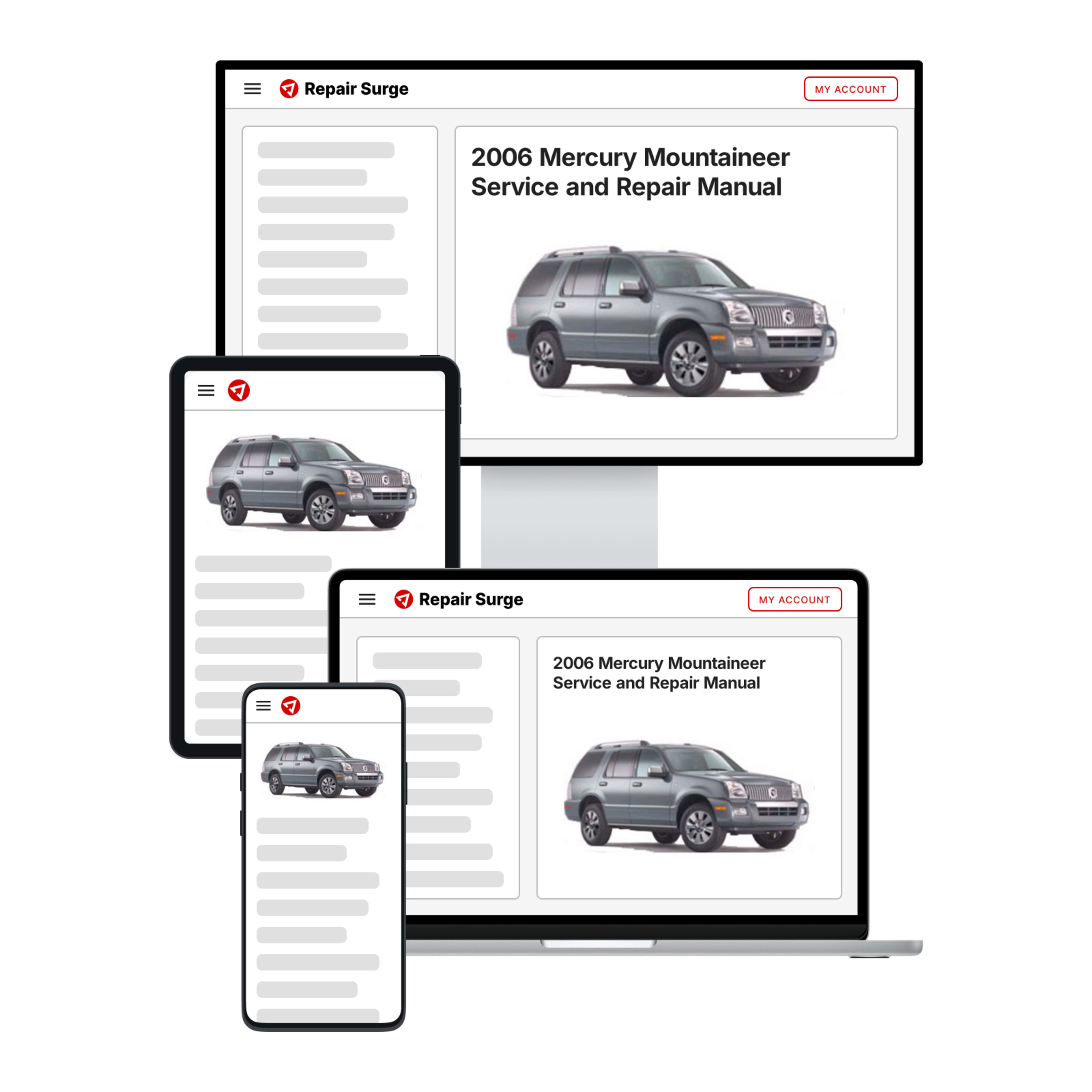 2006 Mercury Mountaineer service and repair manual hero image